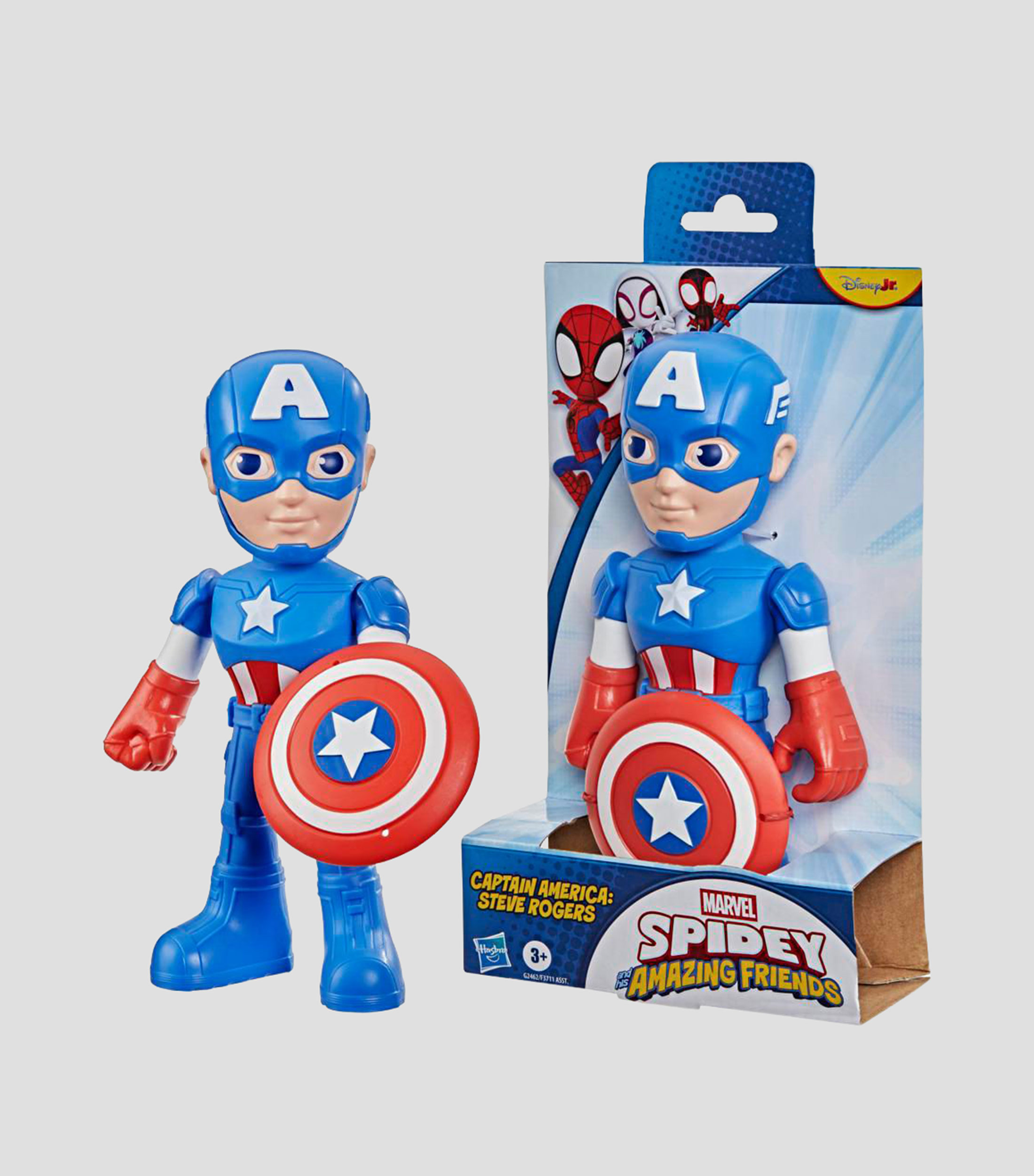 Figura de Acción Capitán América Steve Rogers Spidey and his Amazing Friends