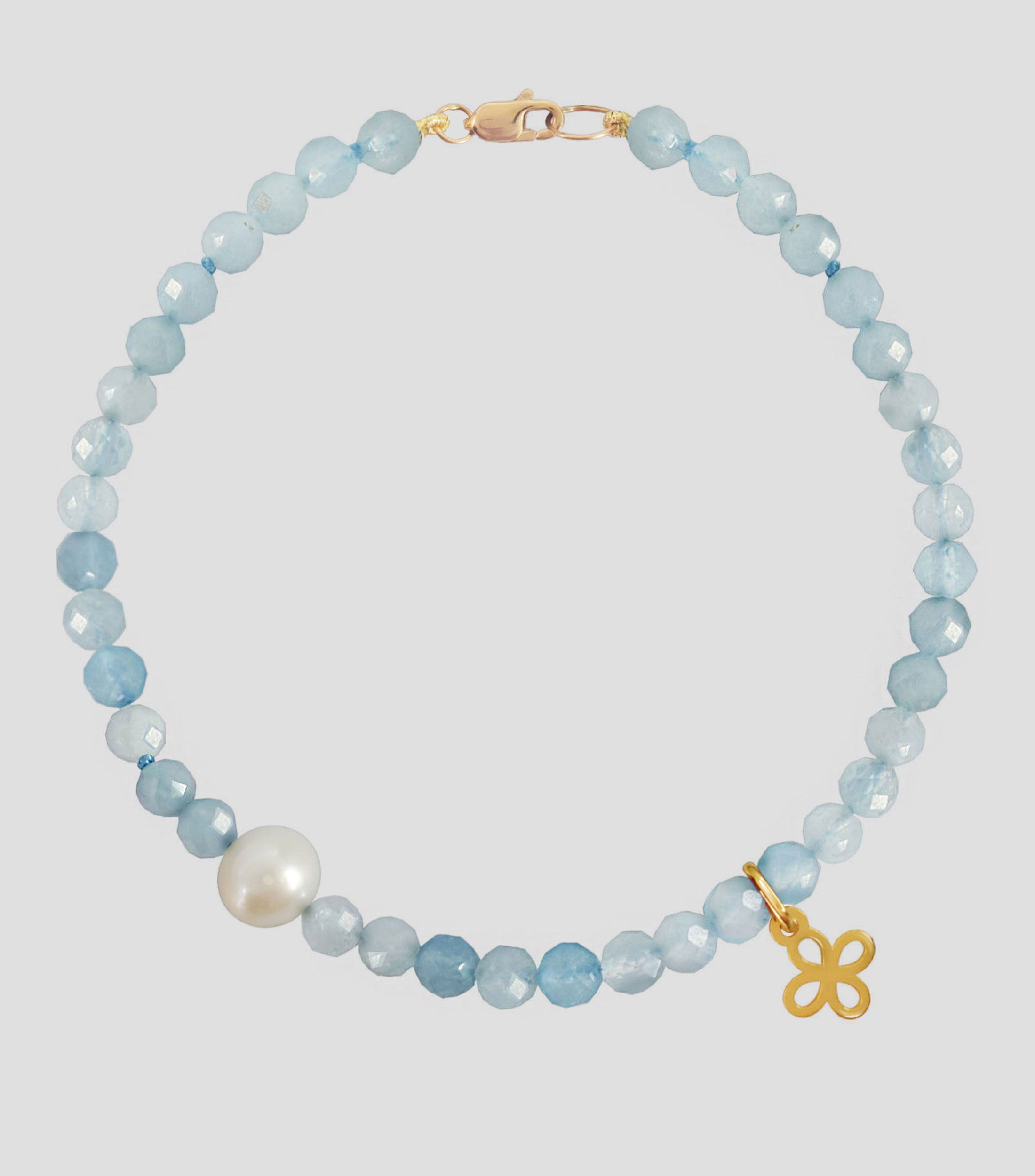 Pulsera con aguamarina Mujer