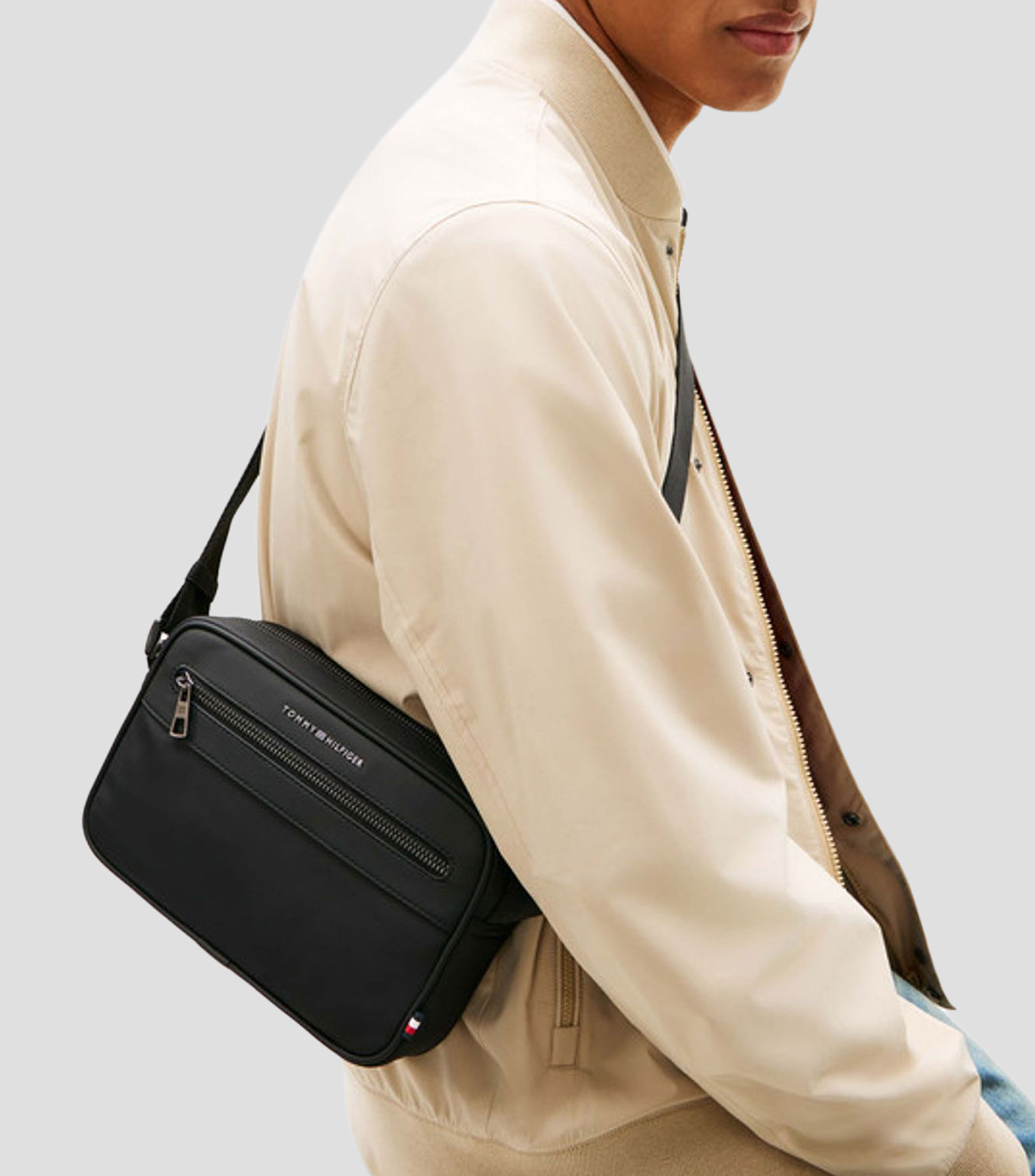 Bolso crossbody liso Hombre