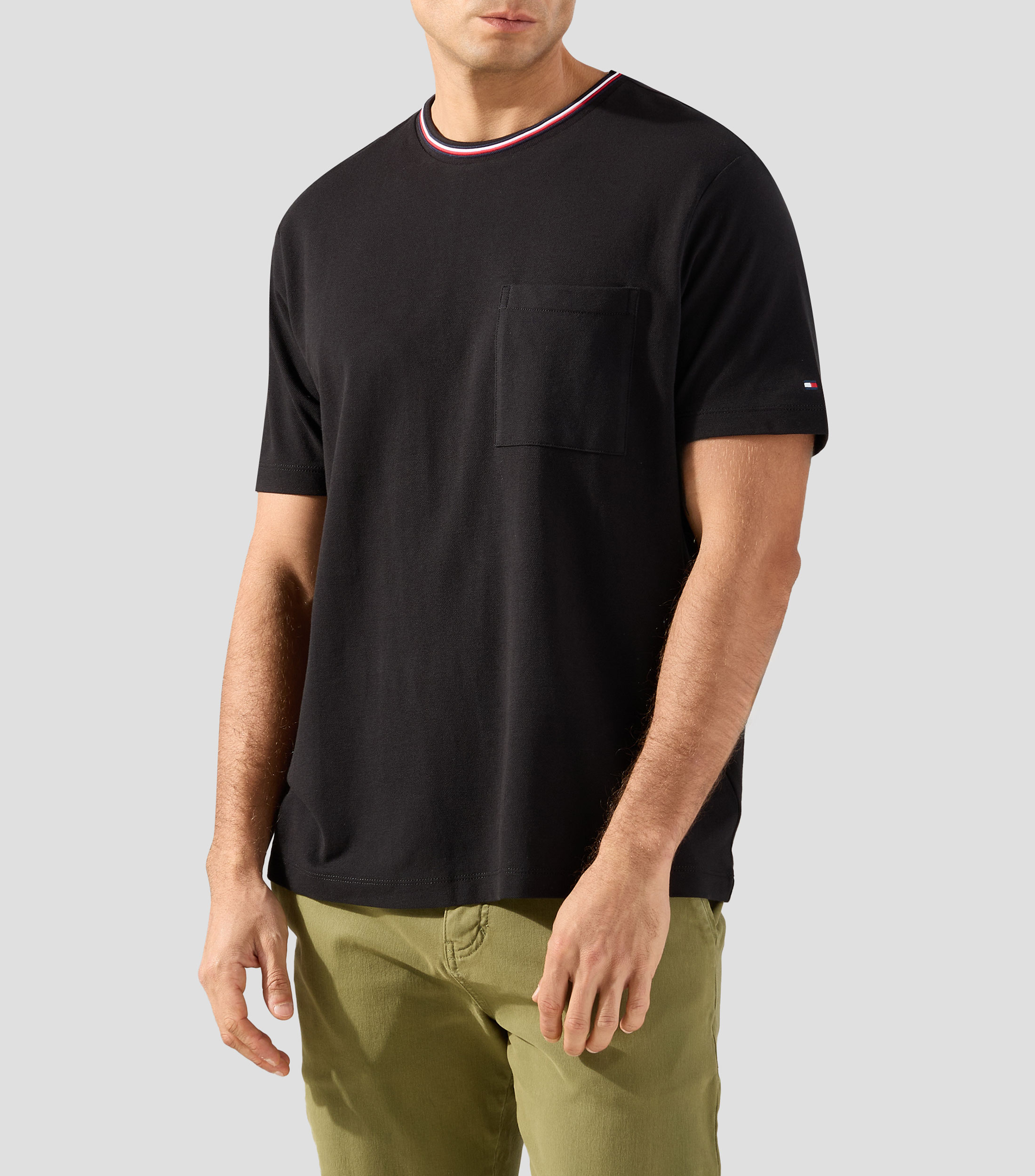 Playera cuello redondo manga corta lisa Hombre