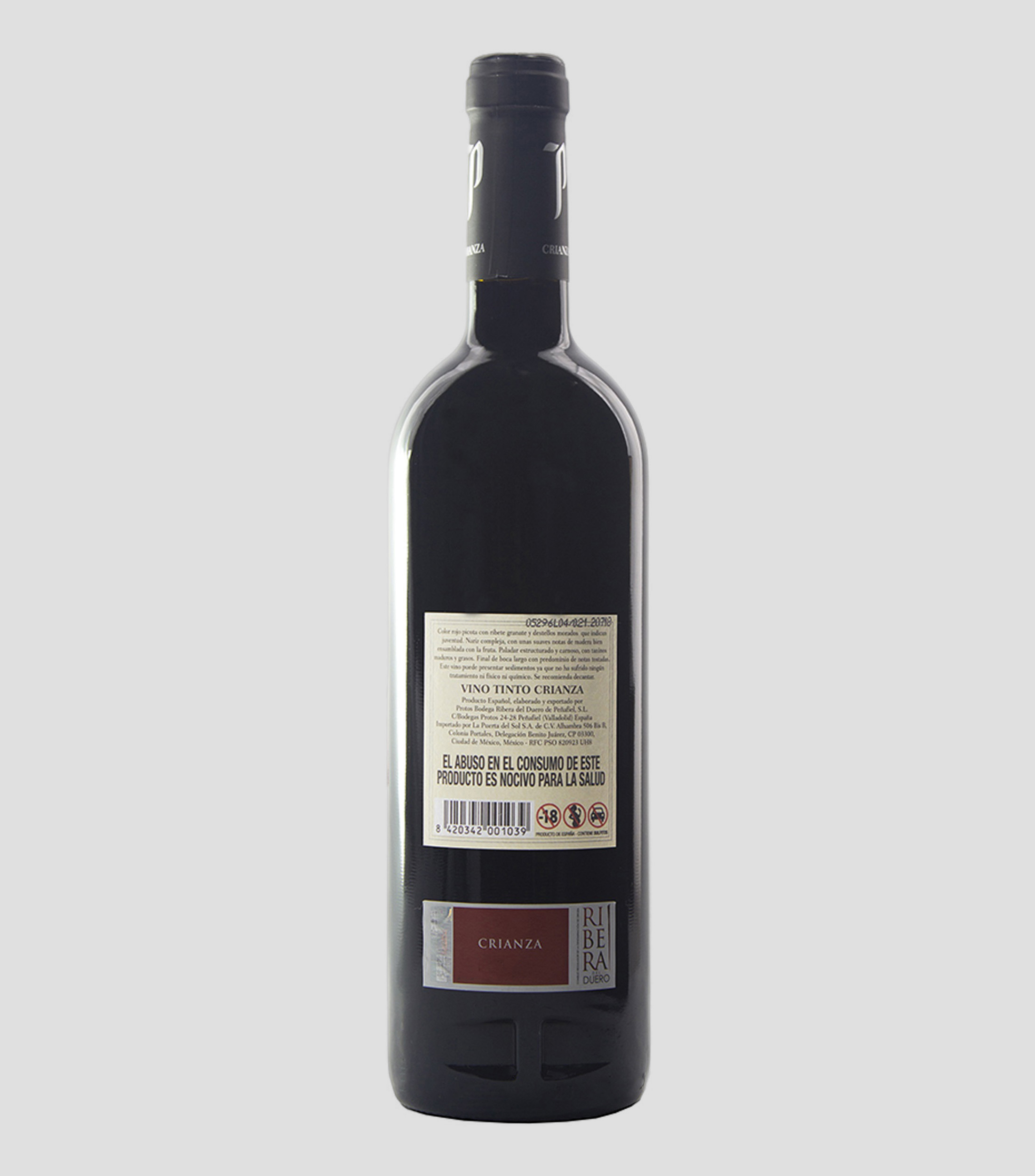 Vino Tinto Tempranillo, 750 ml