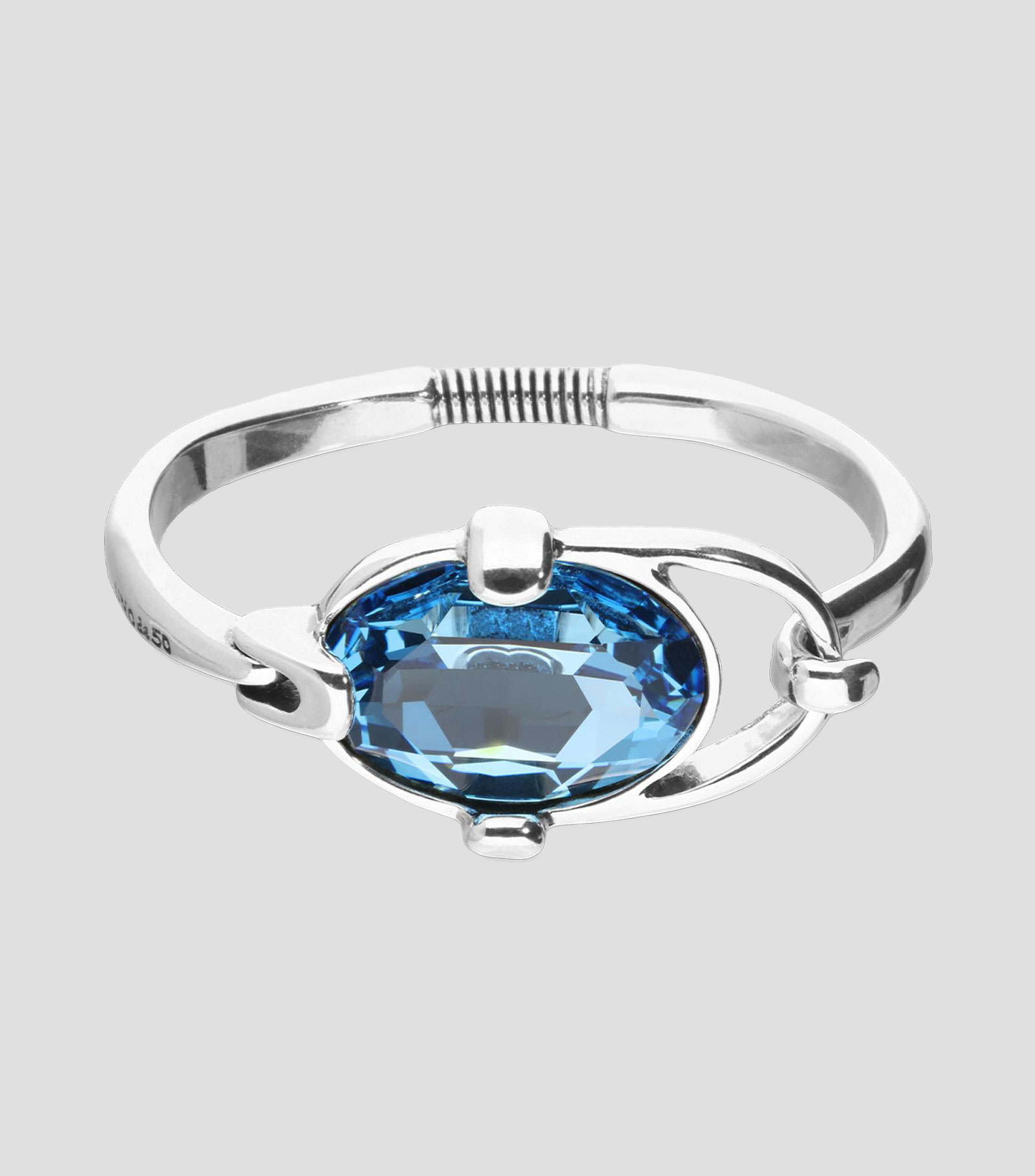 Pulsera con incrustación de cristal azul Mujer