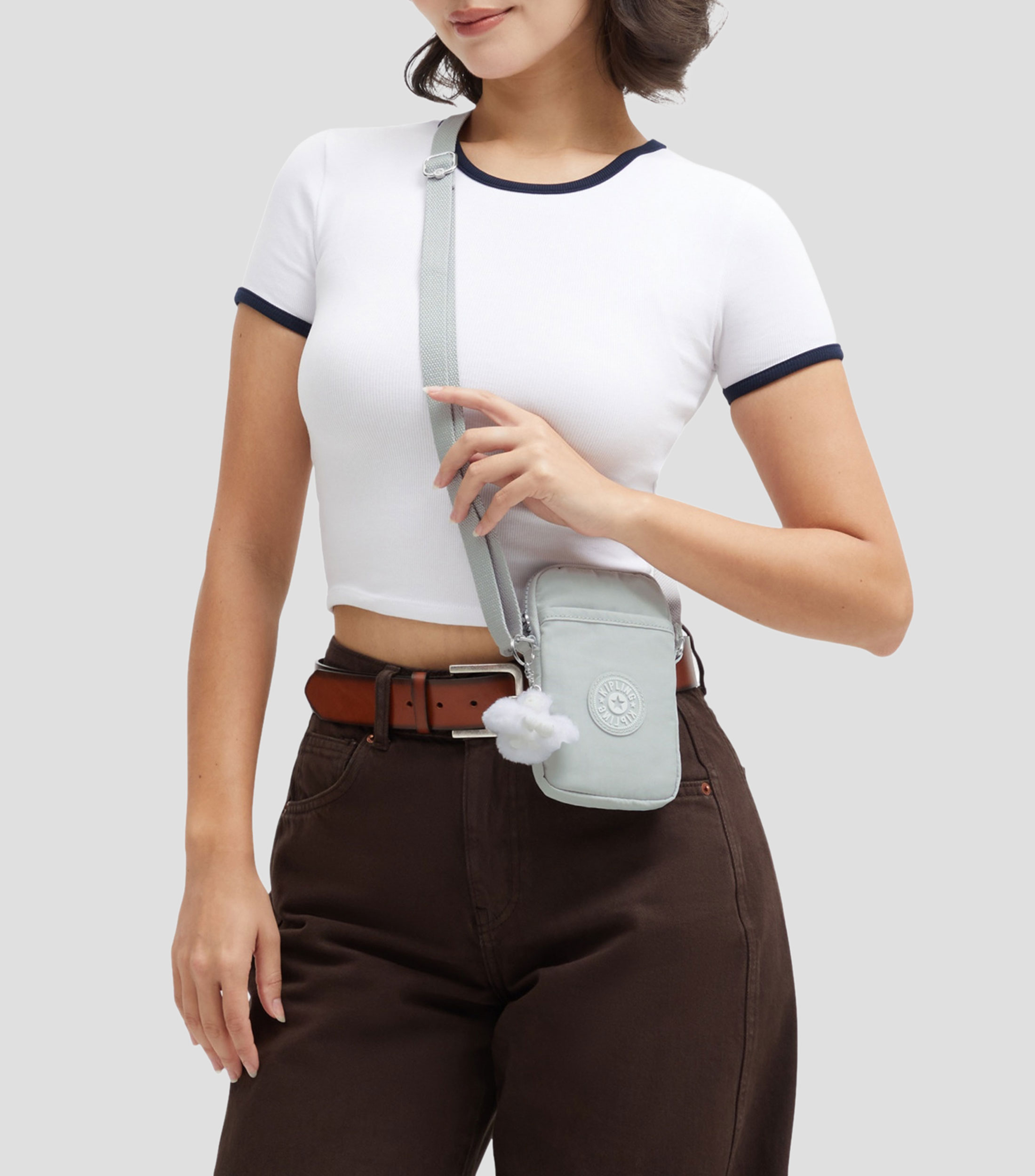 Bolsa crossbody gris Tally lisa Niña
