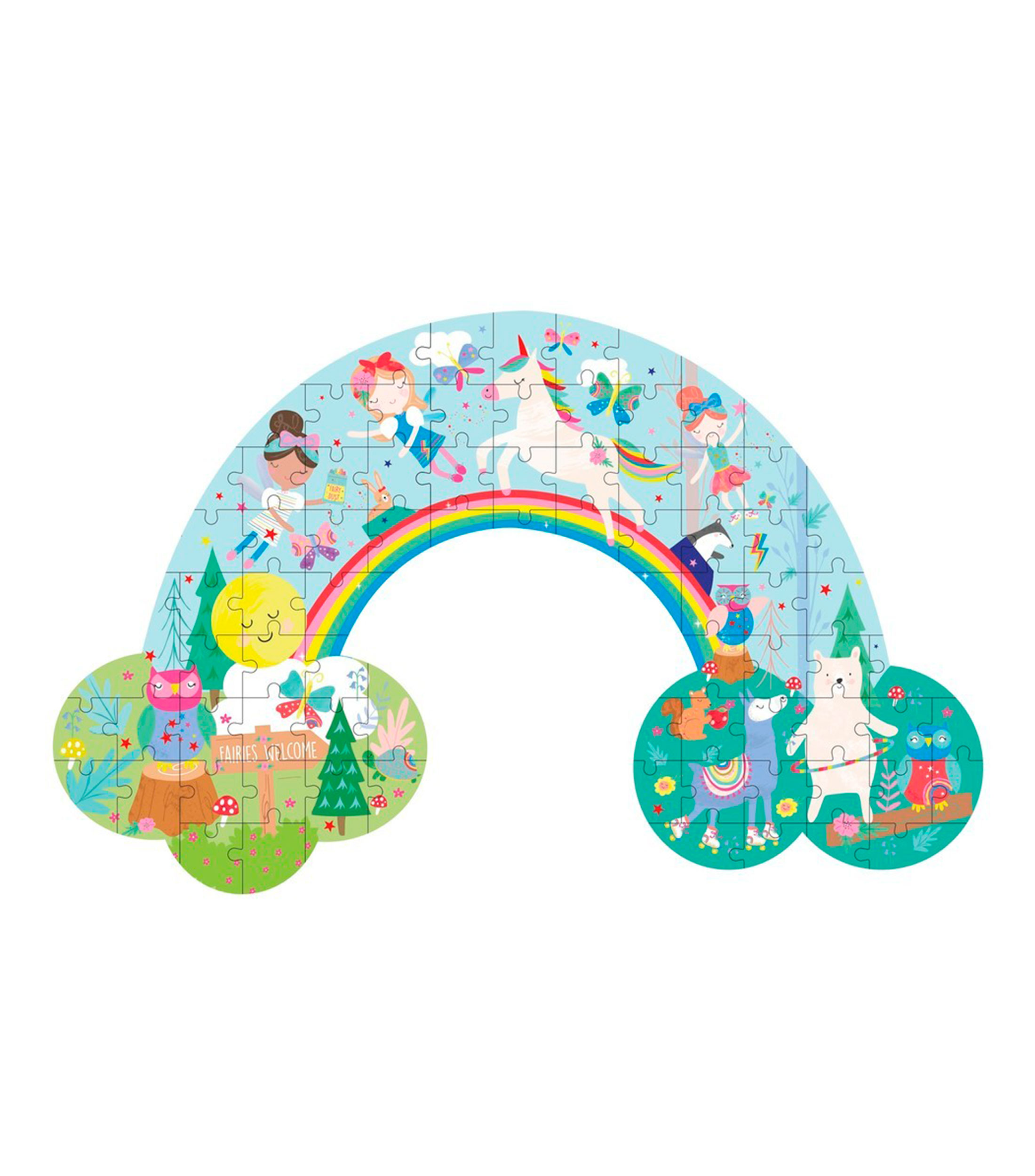 Rompecabezas Infantil 80 Piezas Hadas Arcoiris