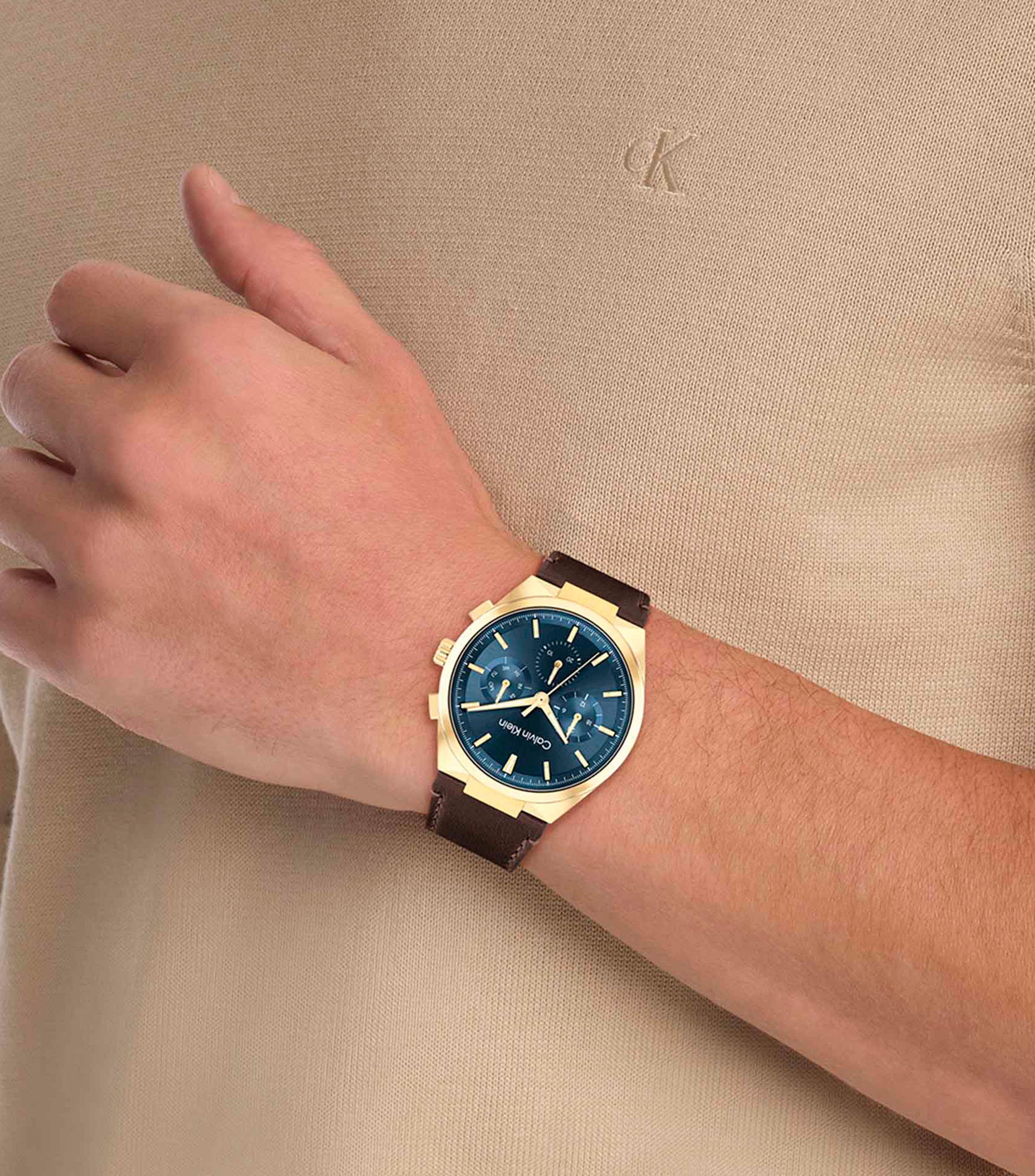 Reloj para Hombre Casual, Dorado