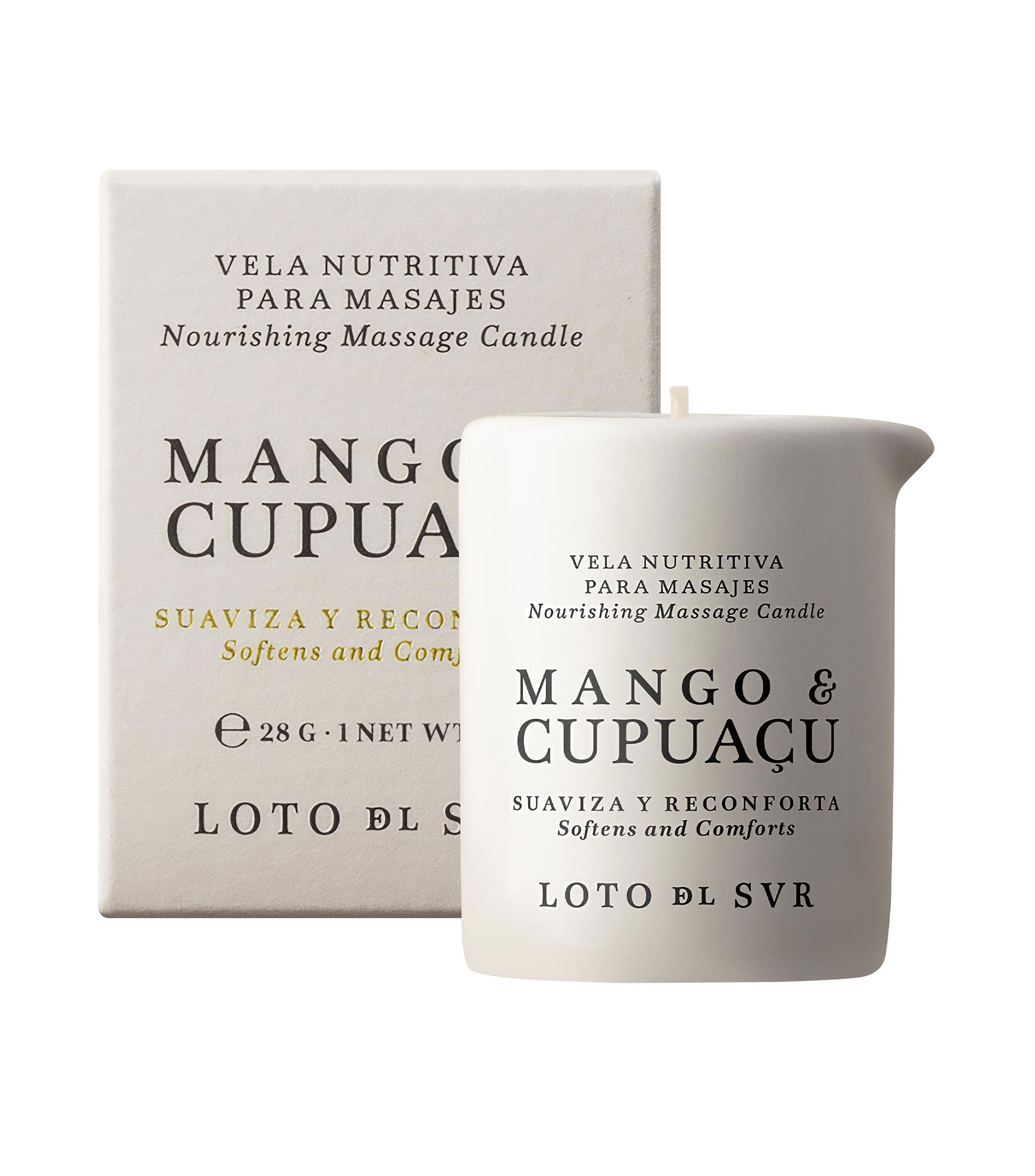 Vela nutritiva para masajes Mango & ​Cupuaçu, 28 gr