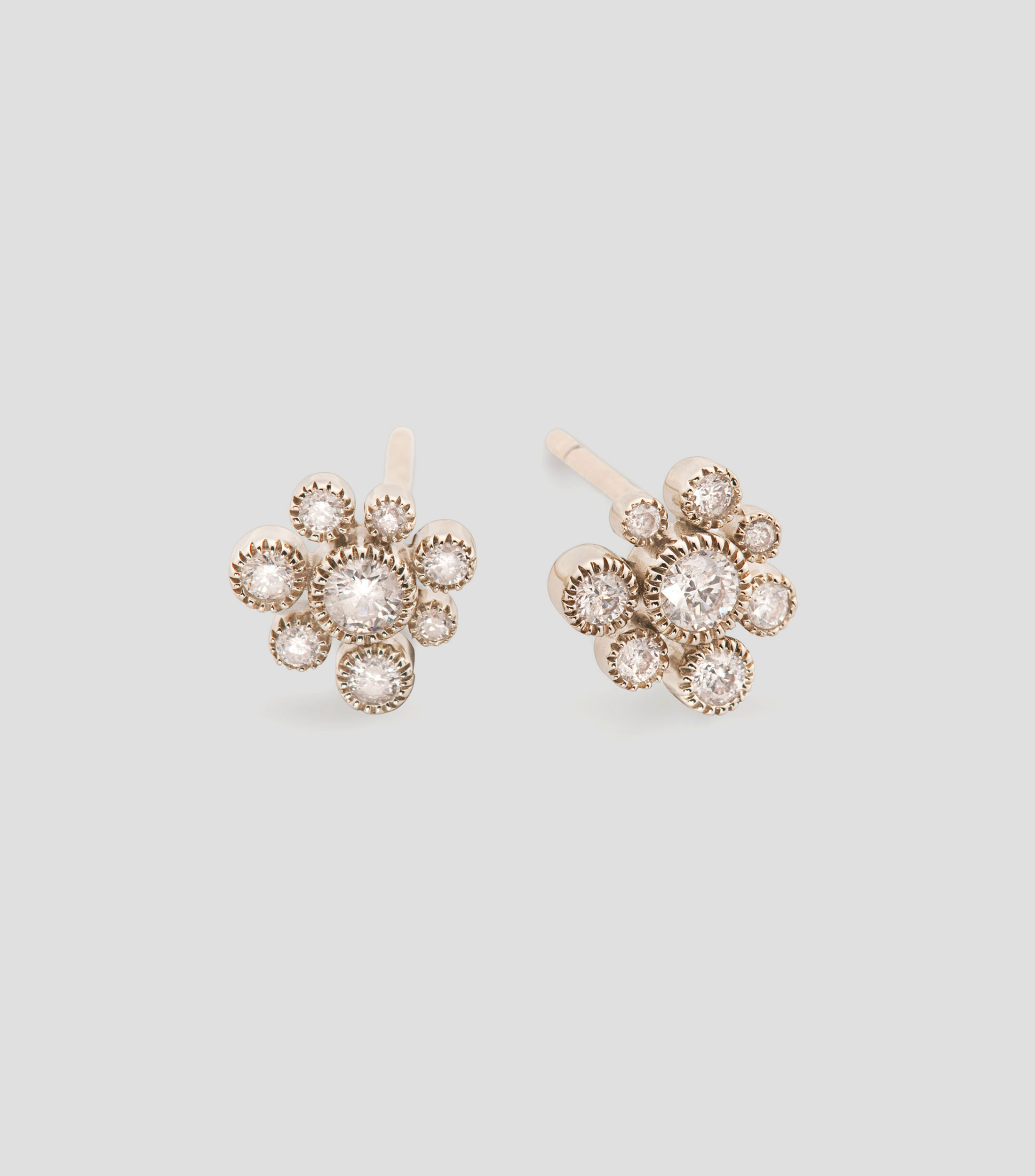 Aretes en oro de 18 kilates con diamantes MyCollection Blooming Mujer