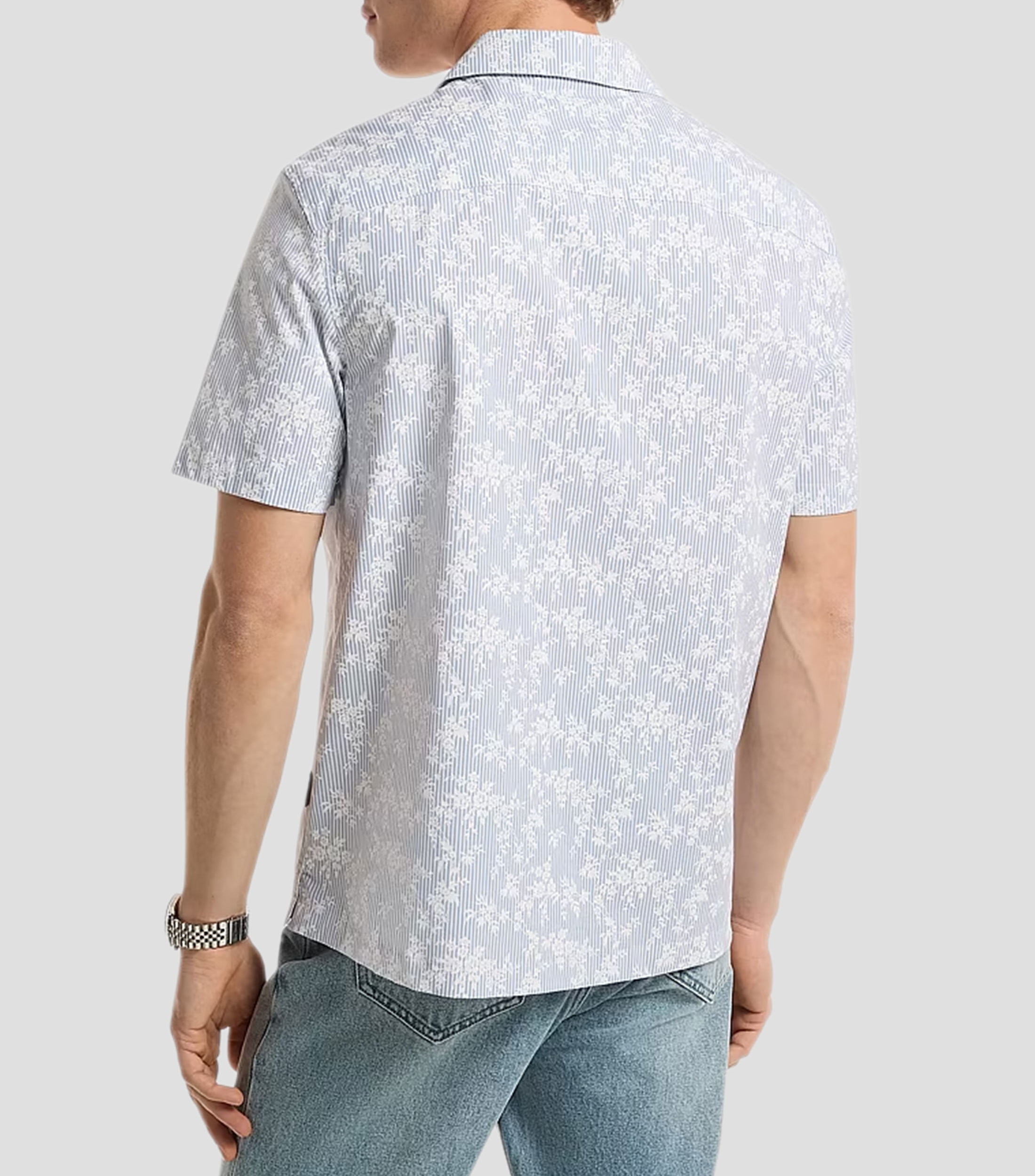 Camisa estampada manga corta Hombre