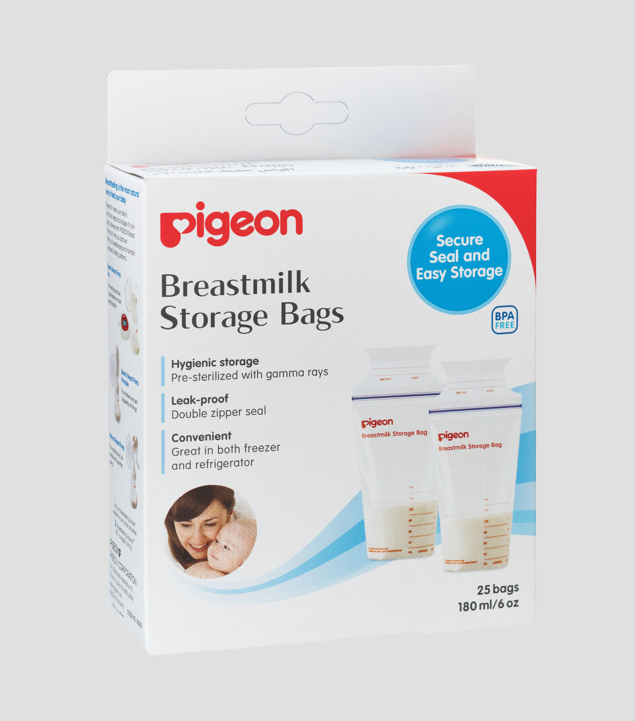 Bolsas Almacenadoras para leche Materna 180 ml