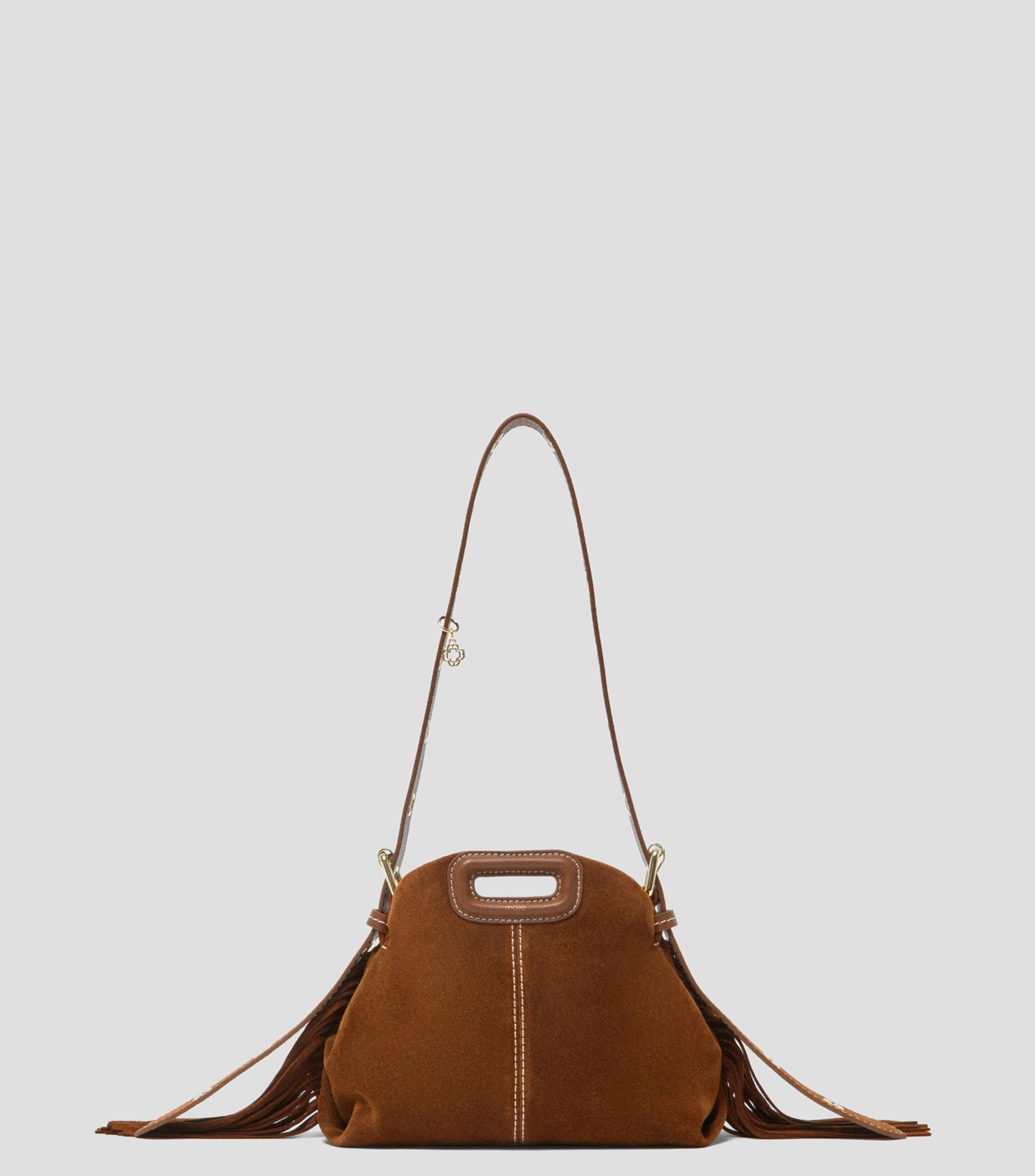 Bolsa tipo shoulder en piel lisa Miss Mini Metal Handle Mujer