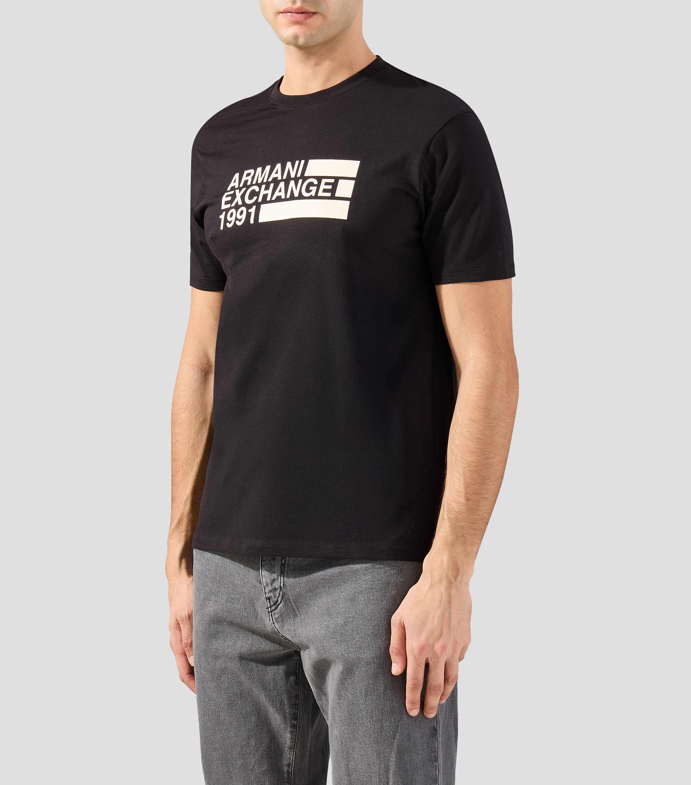 Playera cuello redondo manga corta estampada Hombre