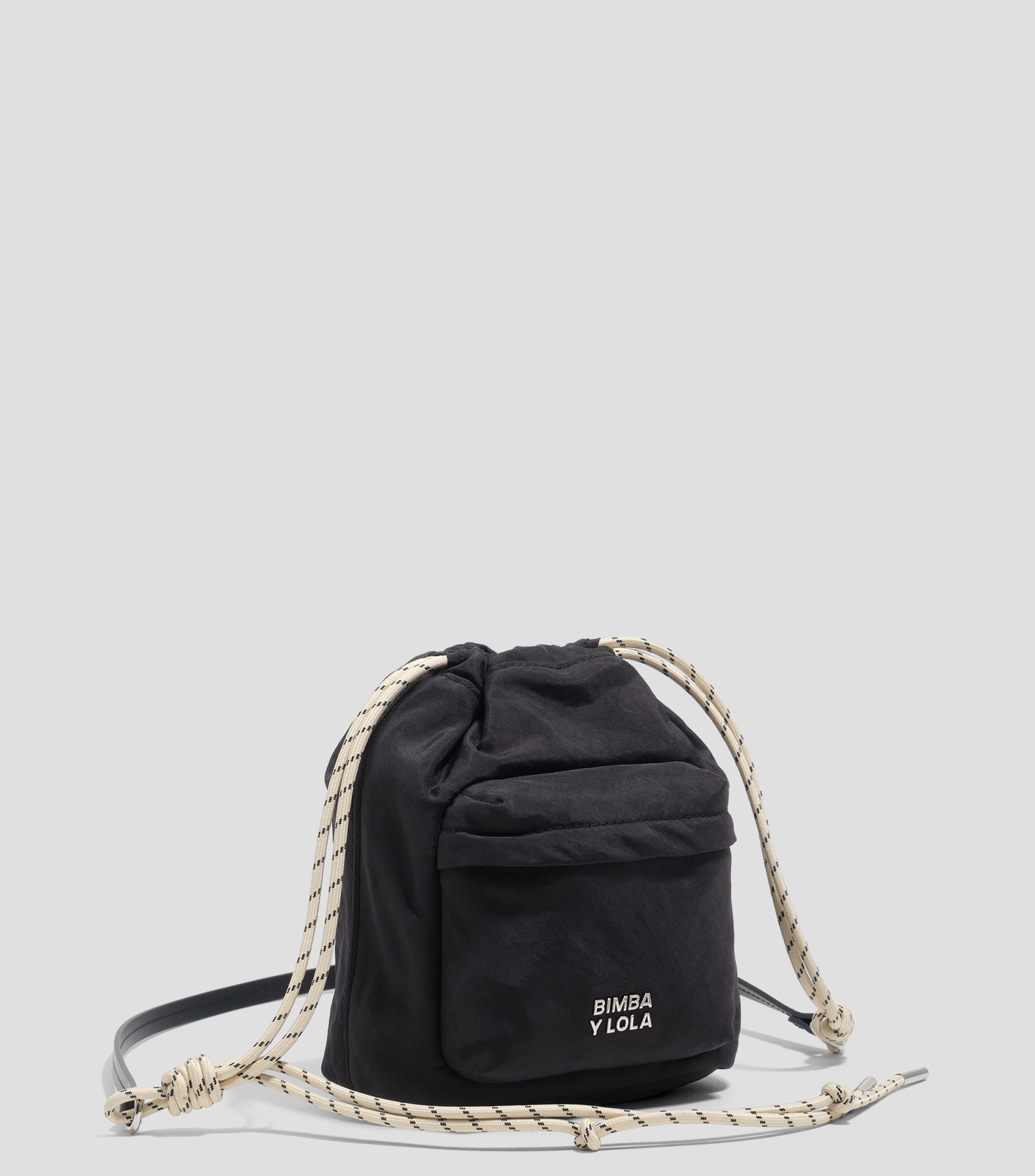 Bolso mini nylon grafito Mujer