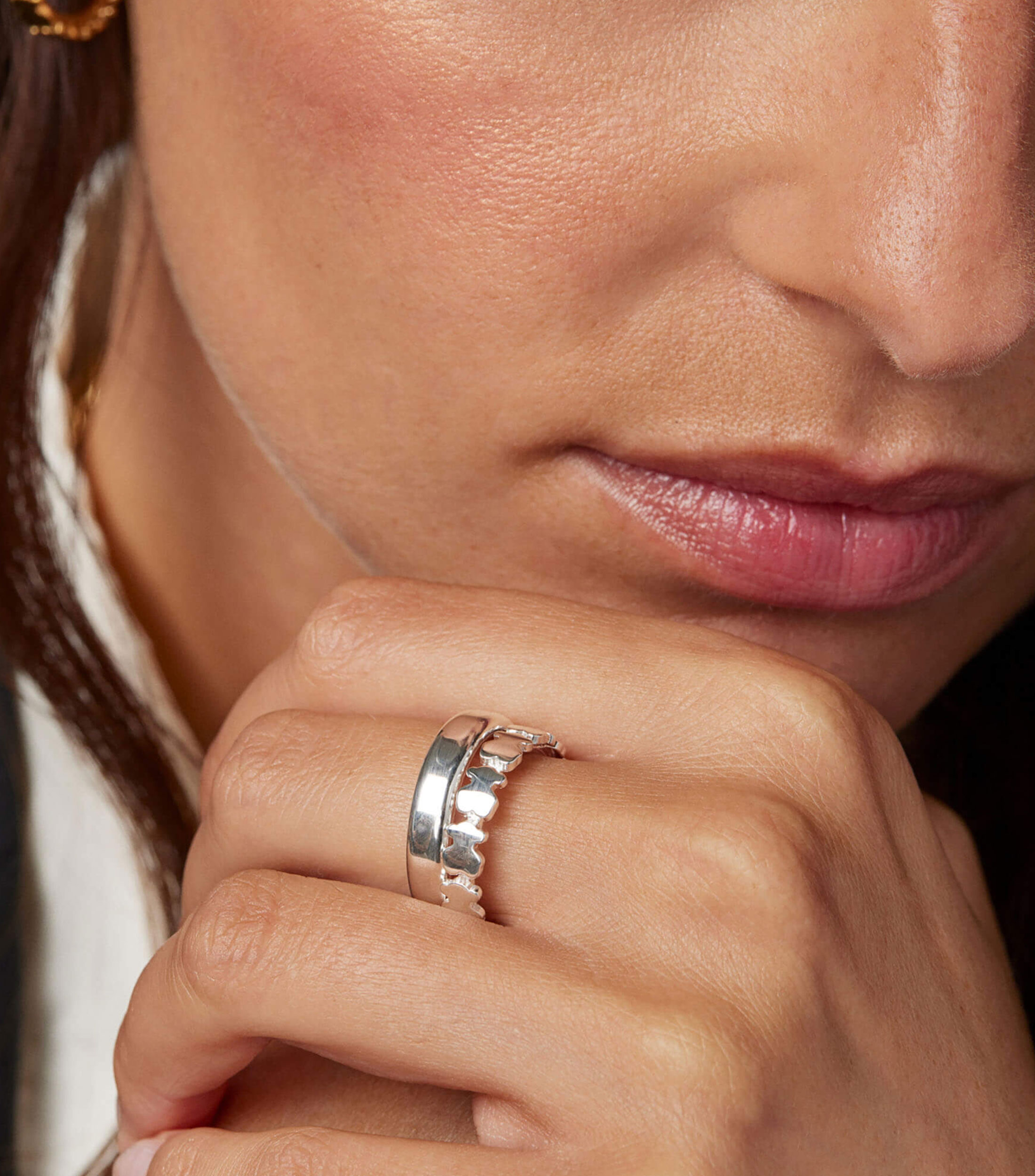 Set 2 anillos en plata .925 Straight Mujer