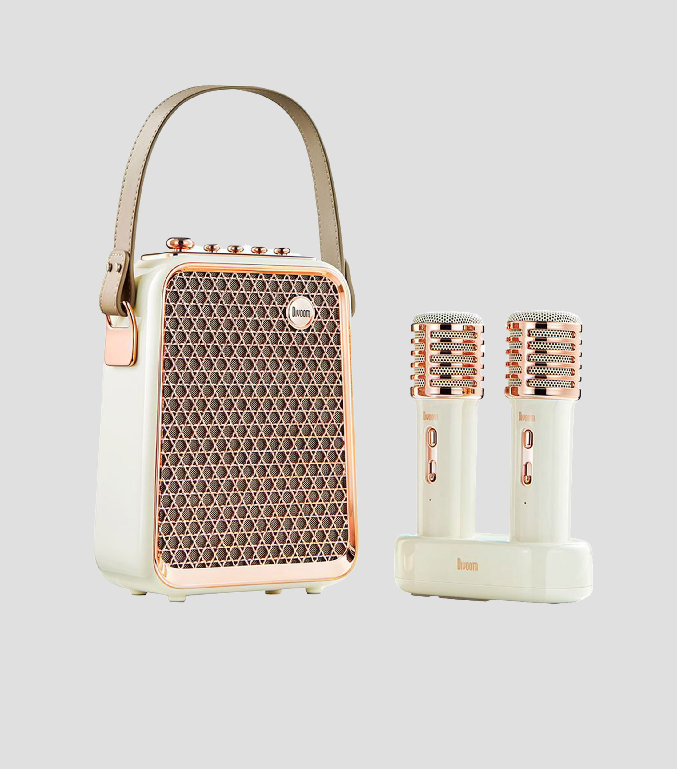 Bocina portátil inalámbrica Bluetooth Karaoke SongBird-HQ2 Blanca