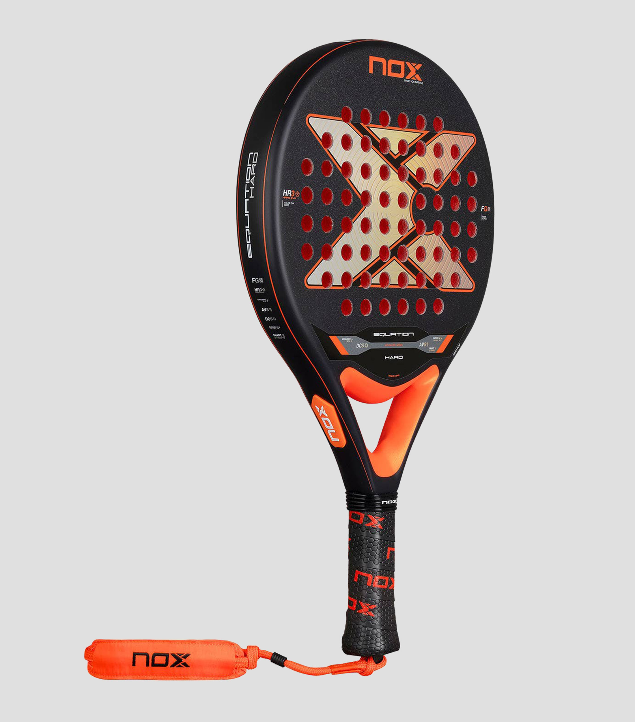 Pala EQUATION para pádel negro y naranja