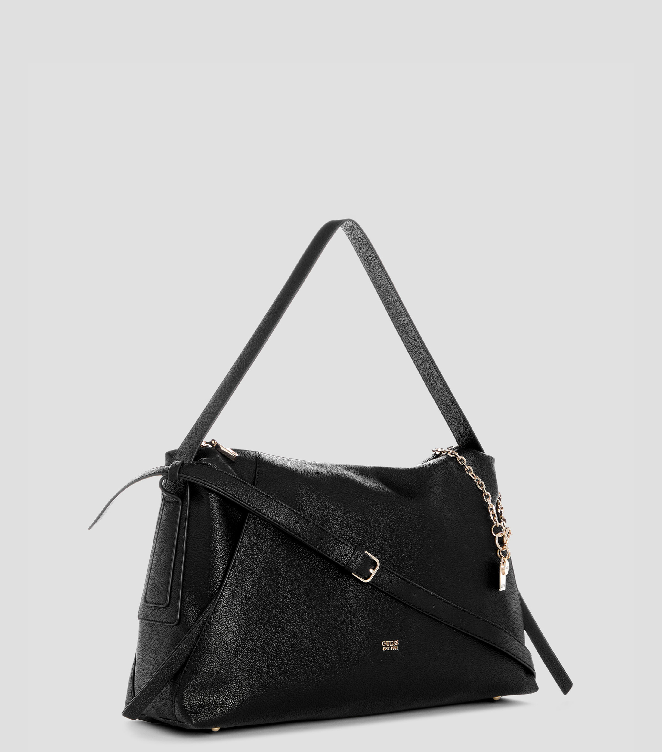 Bolsa shoulder lisa con detalle texturizado Mujer