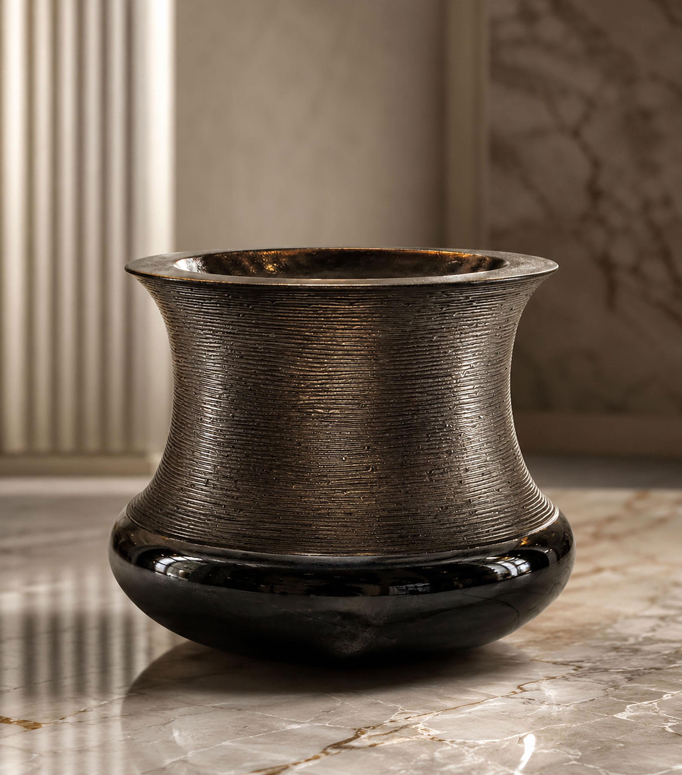 Figura decorativa Sahara Gold Técnica Mixta