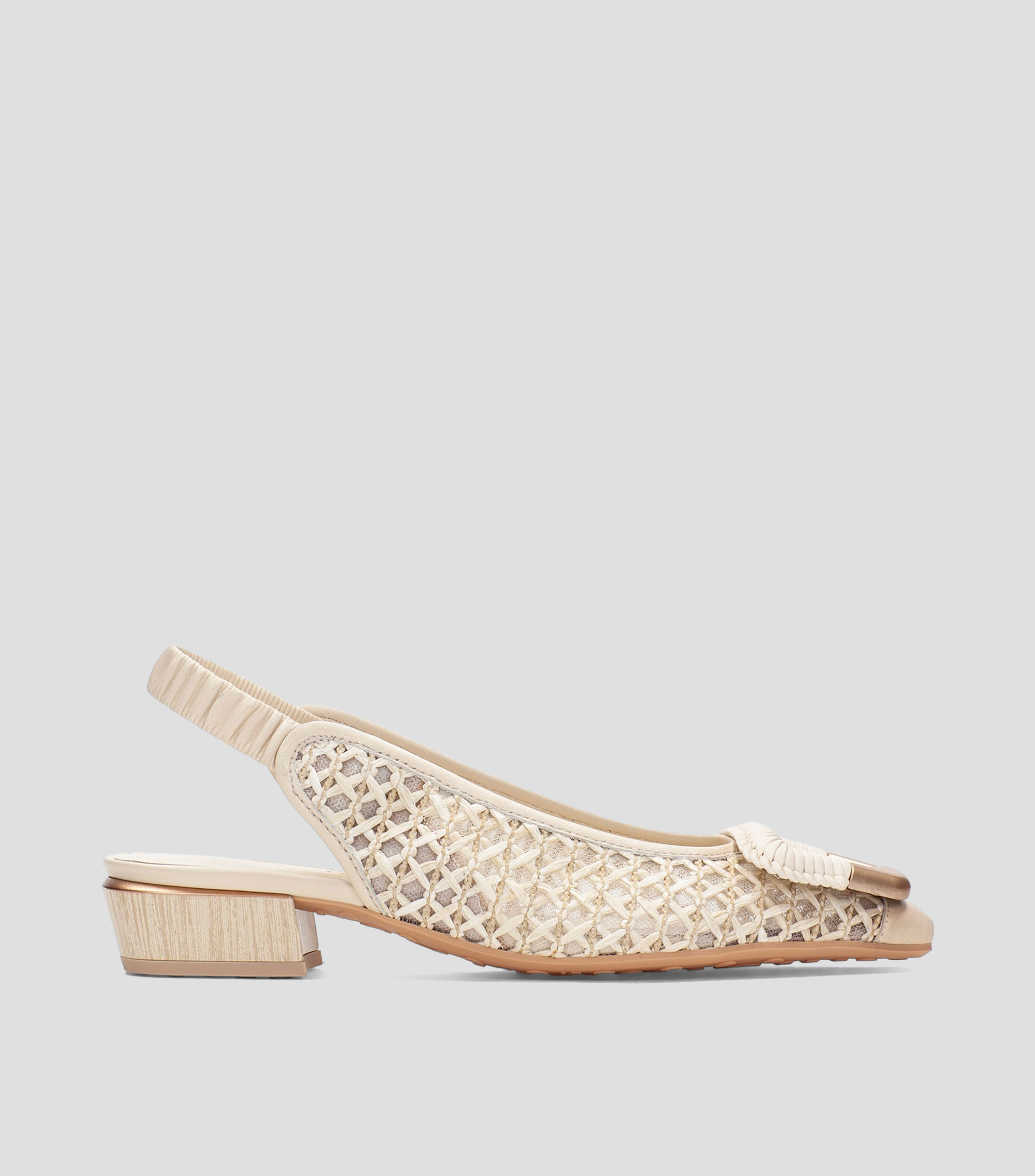 Flats tacón bajo ancho Mujer
