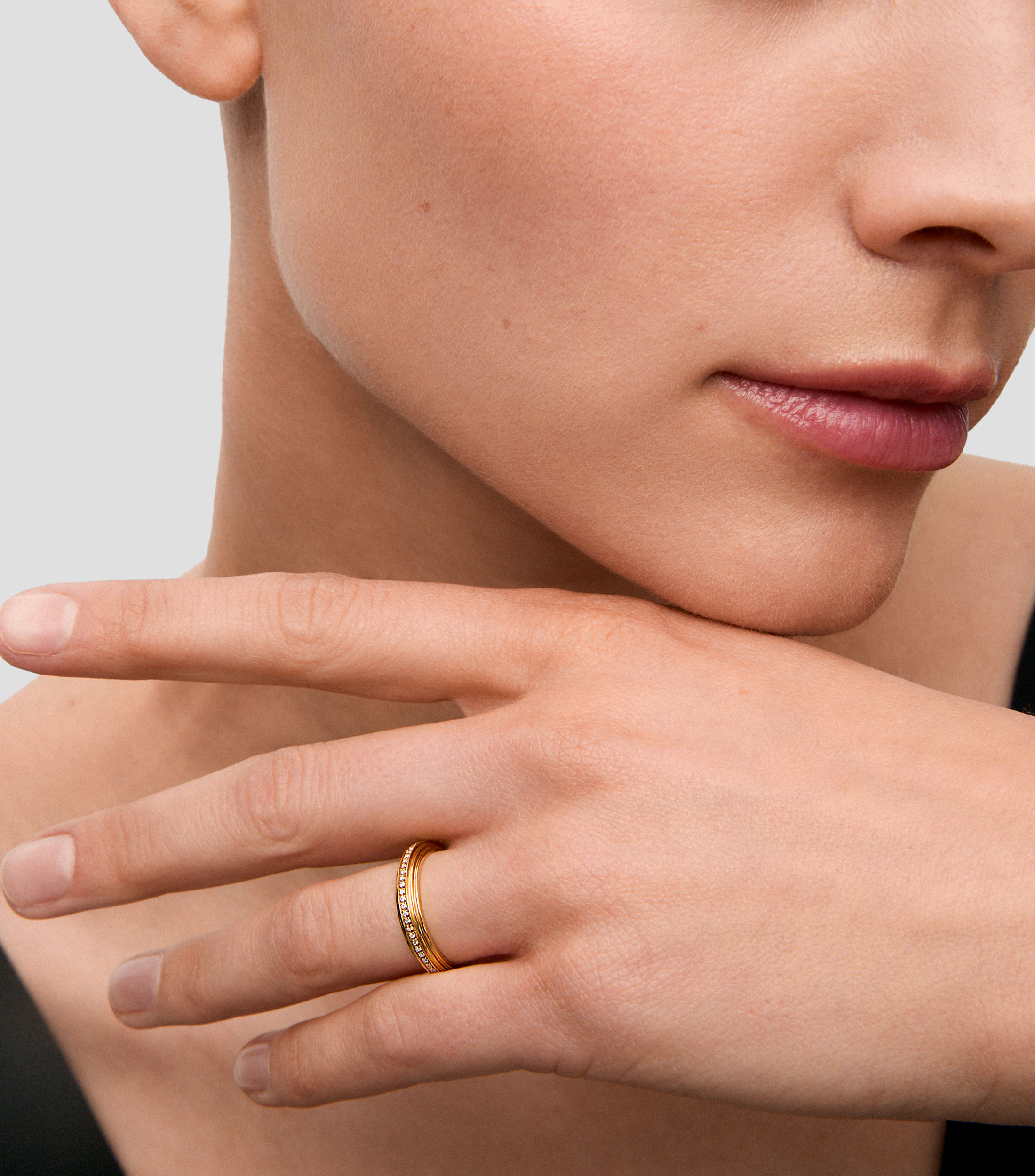 Anillo en oro amarillo de 18 kilates Sota con diamantes Mujer