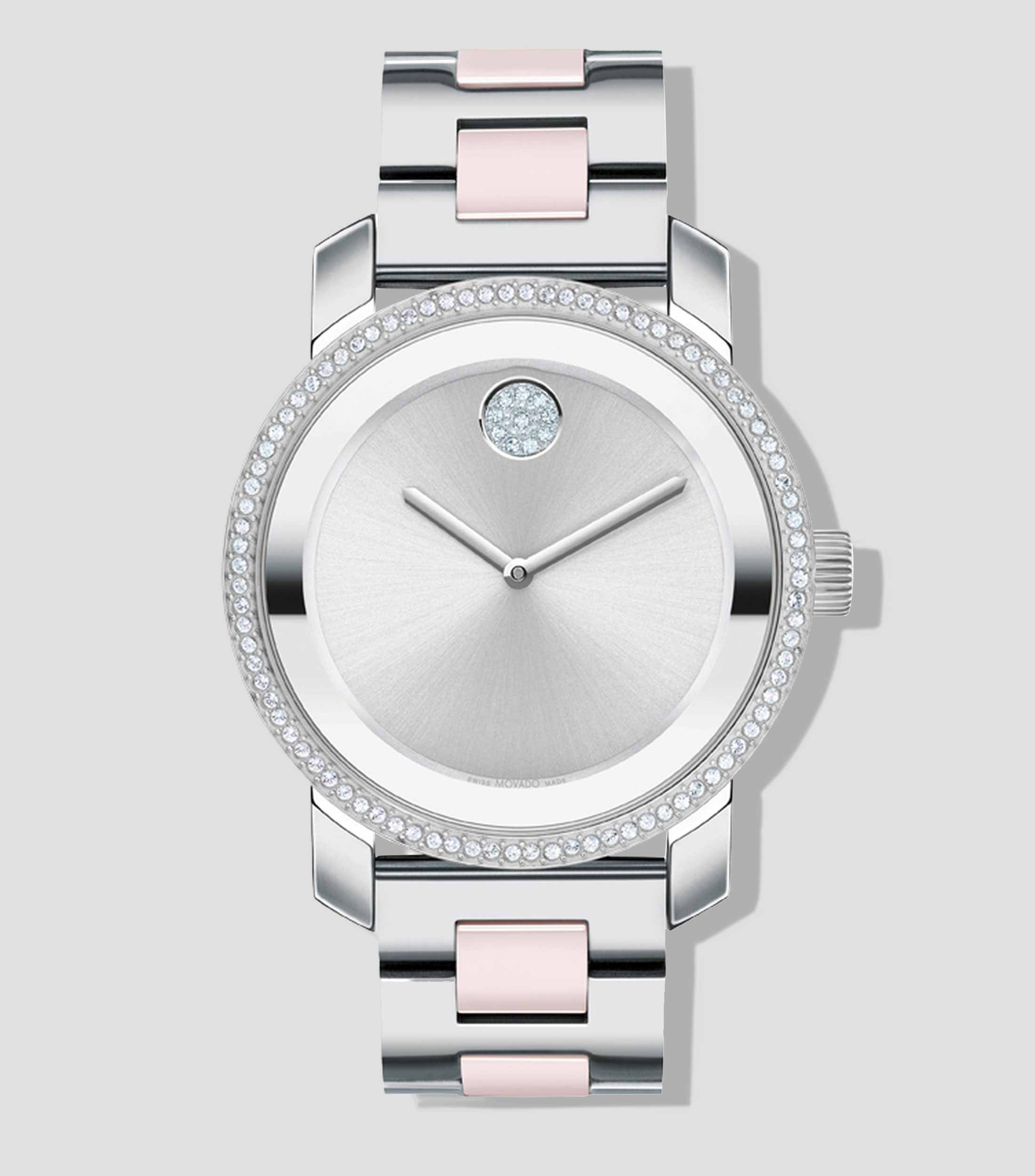 Reloj para Mujer Bold Ceramic De Vestir Plateado