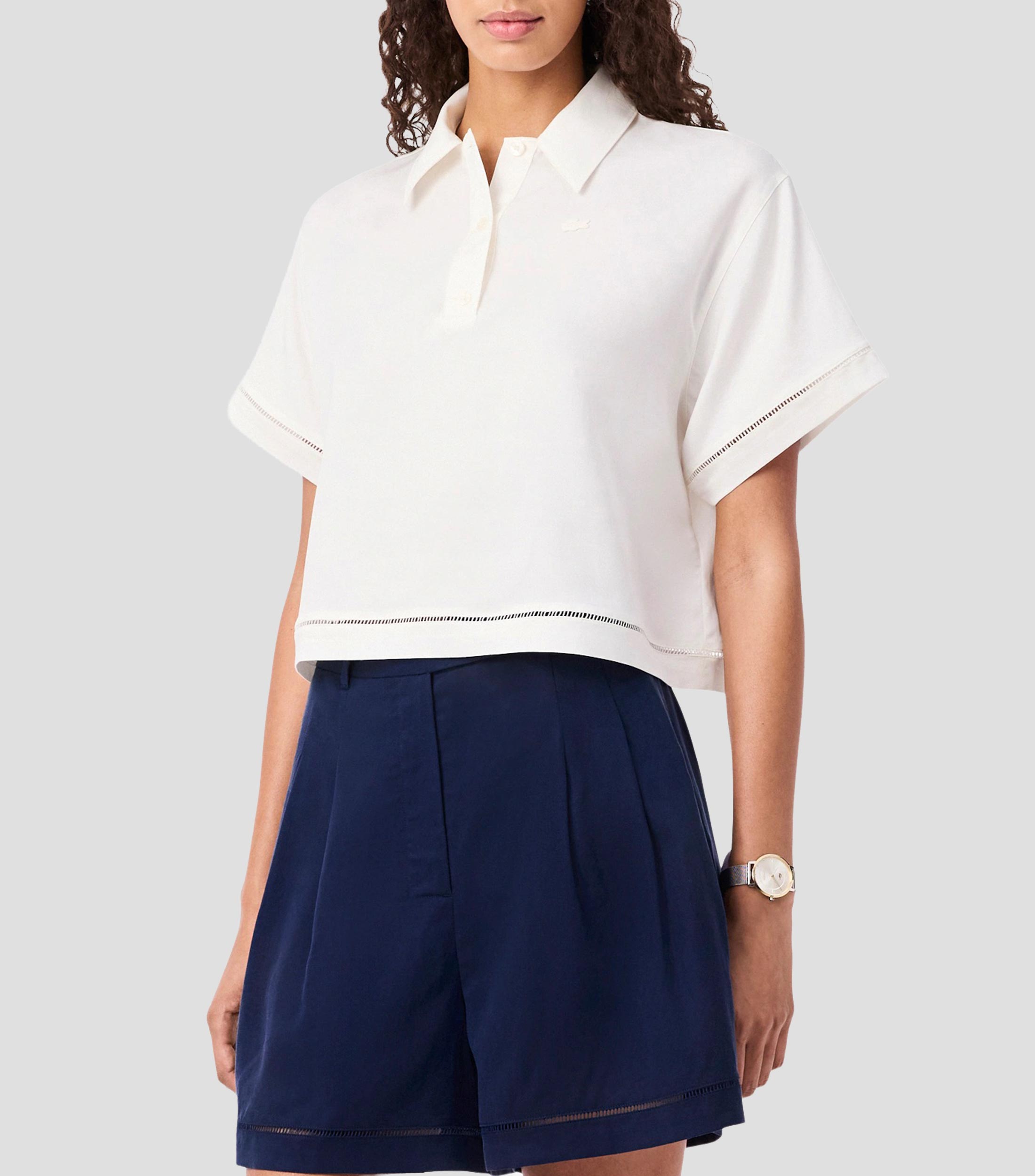 Camisa lisa manga corta Mujer