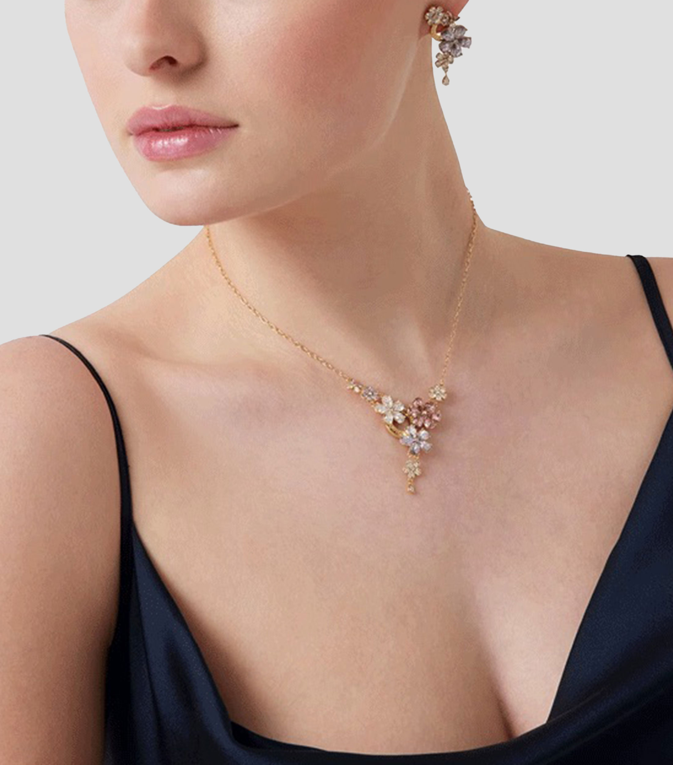 Aretes Lily con circonias Mujer
