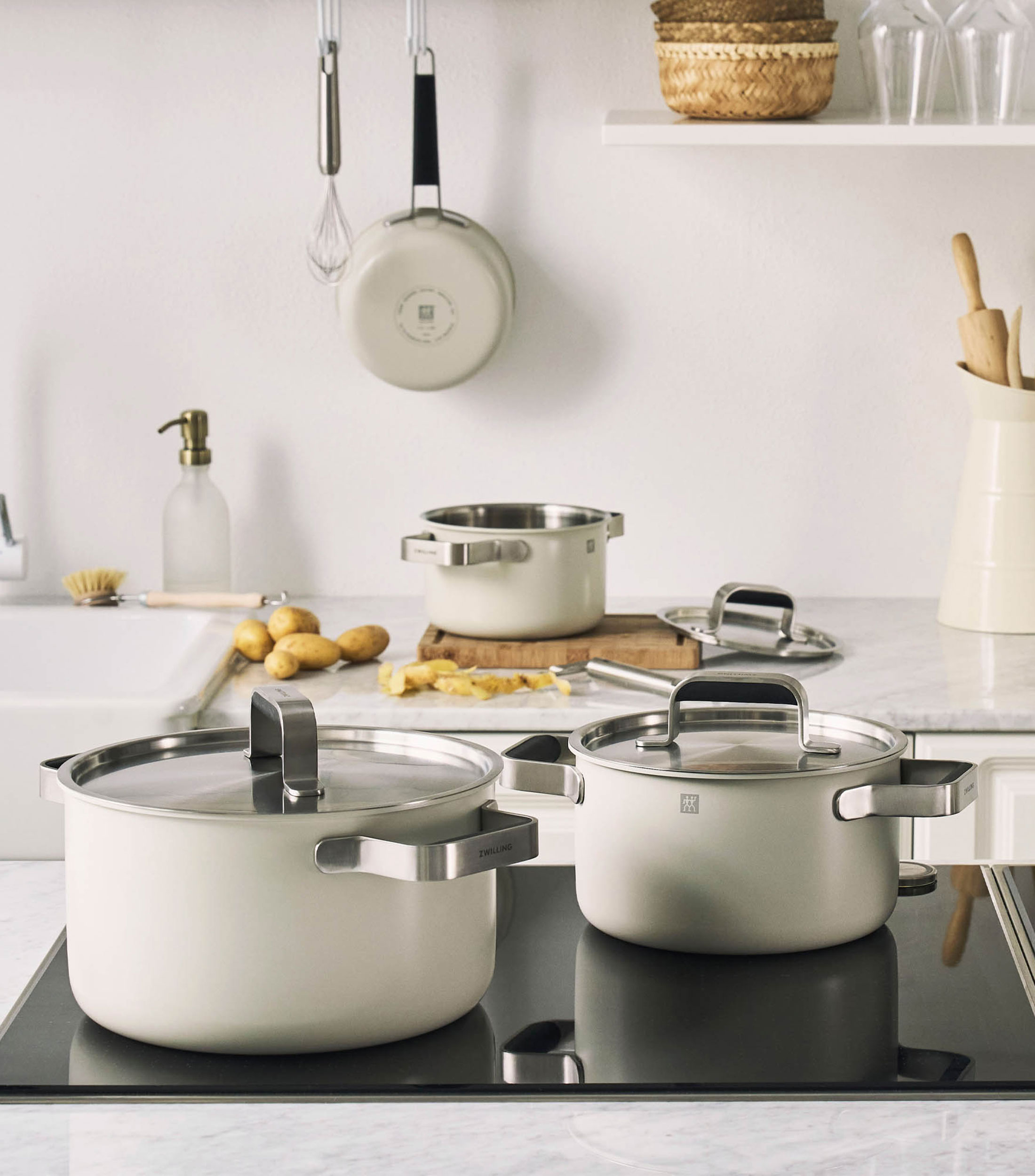 Batería de cocina 5 piezas blanco