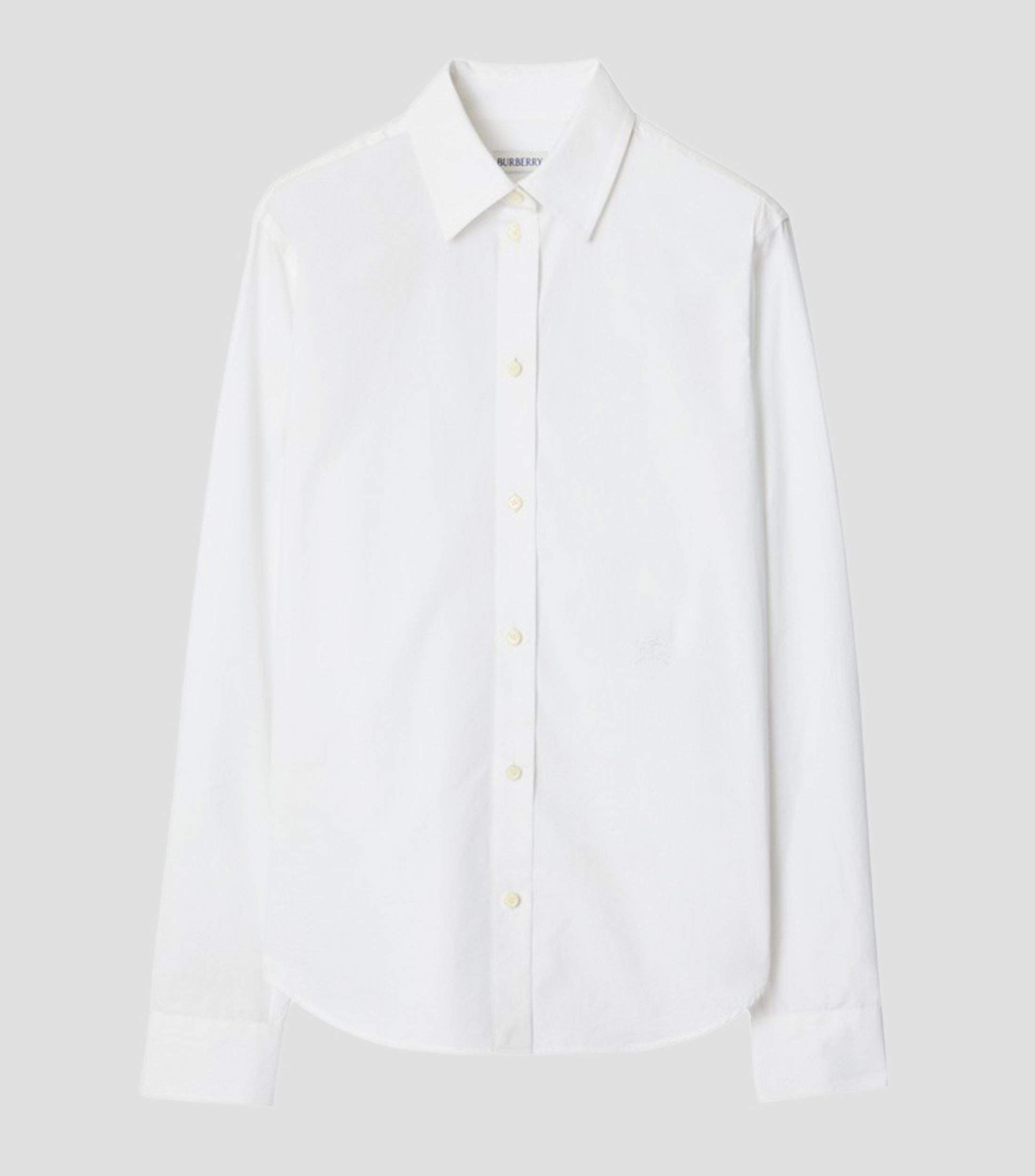 Camisa de vestir lisa con manga larga Mujer