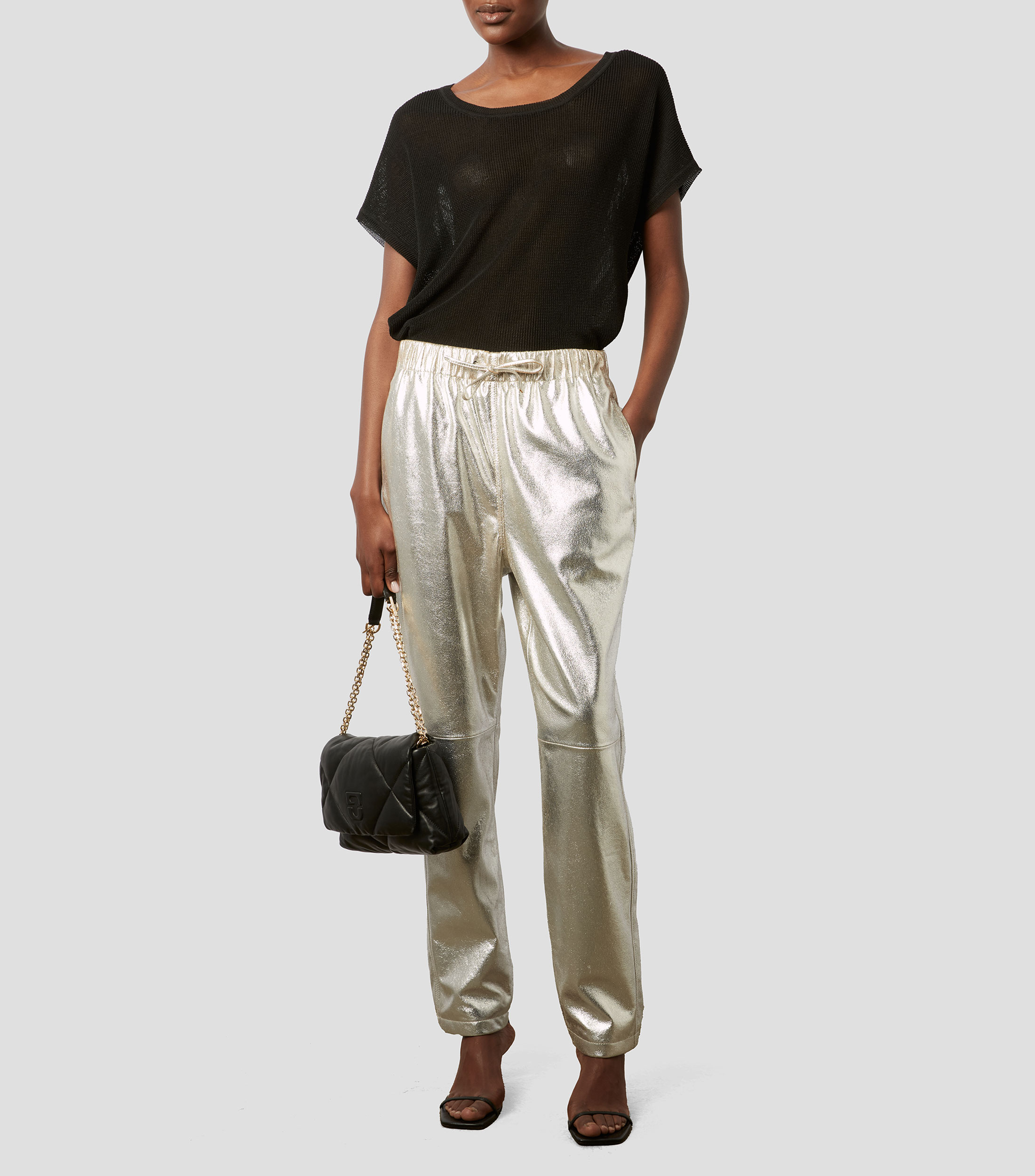 Bolsa crossbody negro en piel Mujer