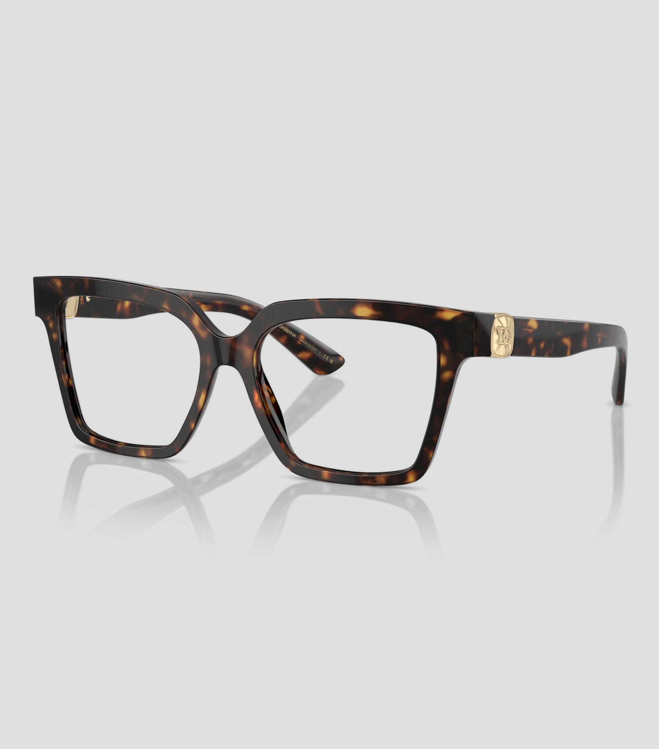 Lentes oftálmicos cuadrados negro carey Mujer