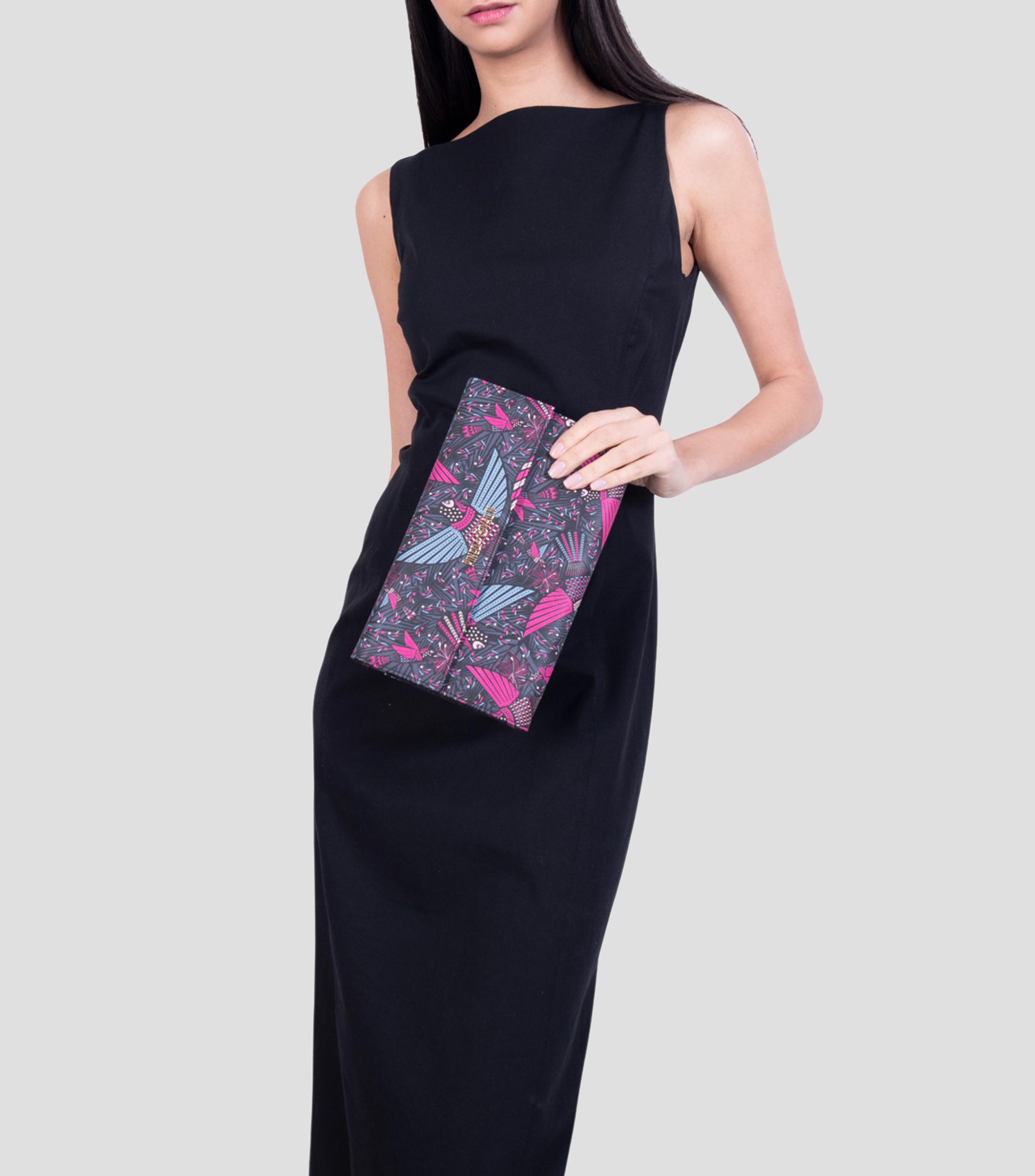 Bolsa clutch Colibri multicolor estampada Mujer