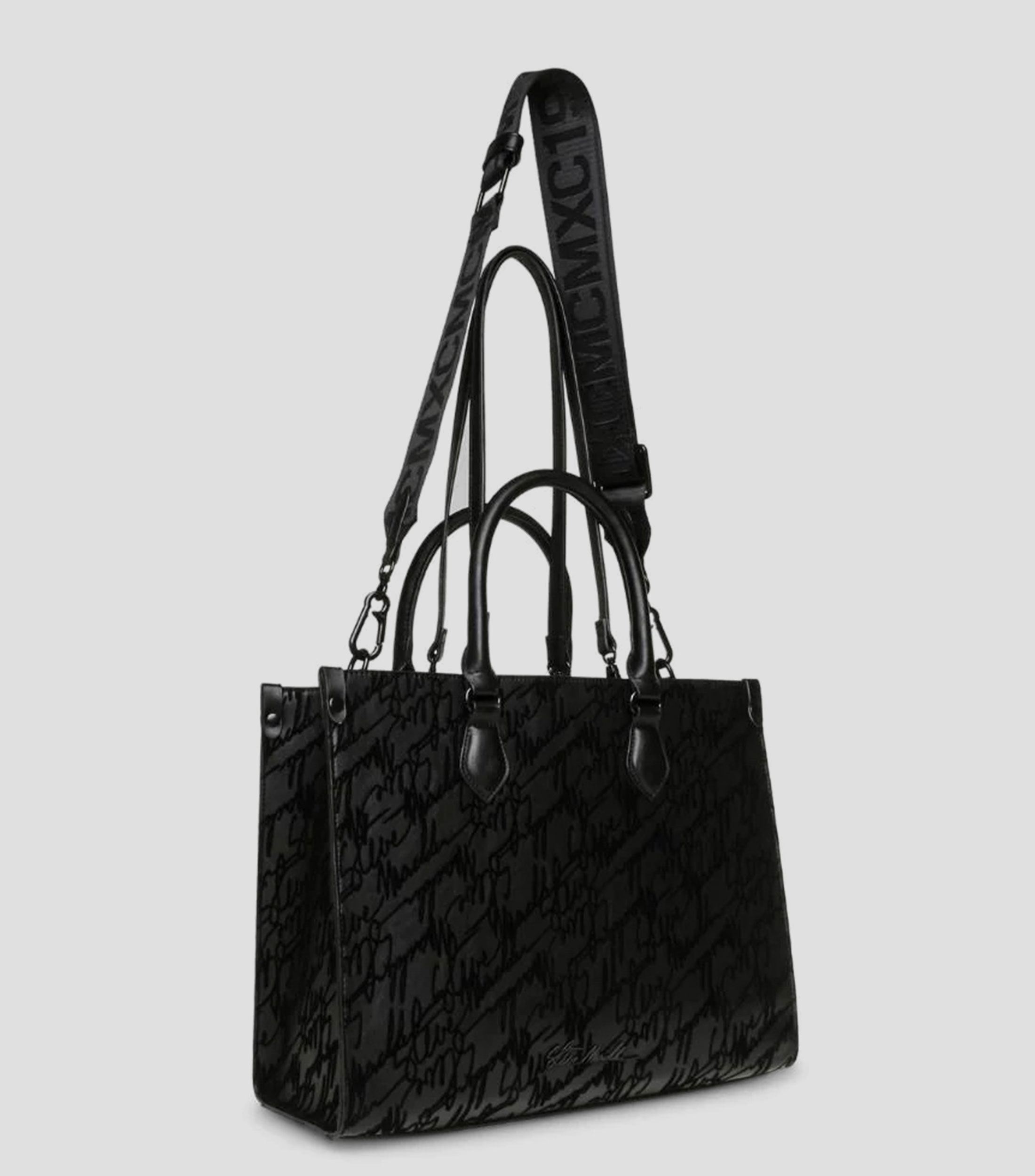 Bolsa tote negra Bstiller con logotipos Mujer