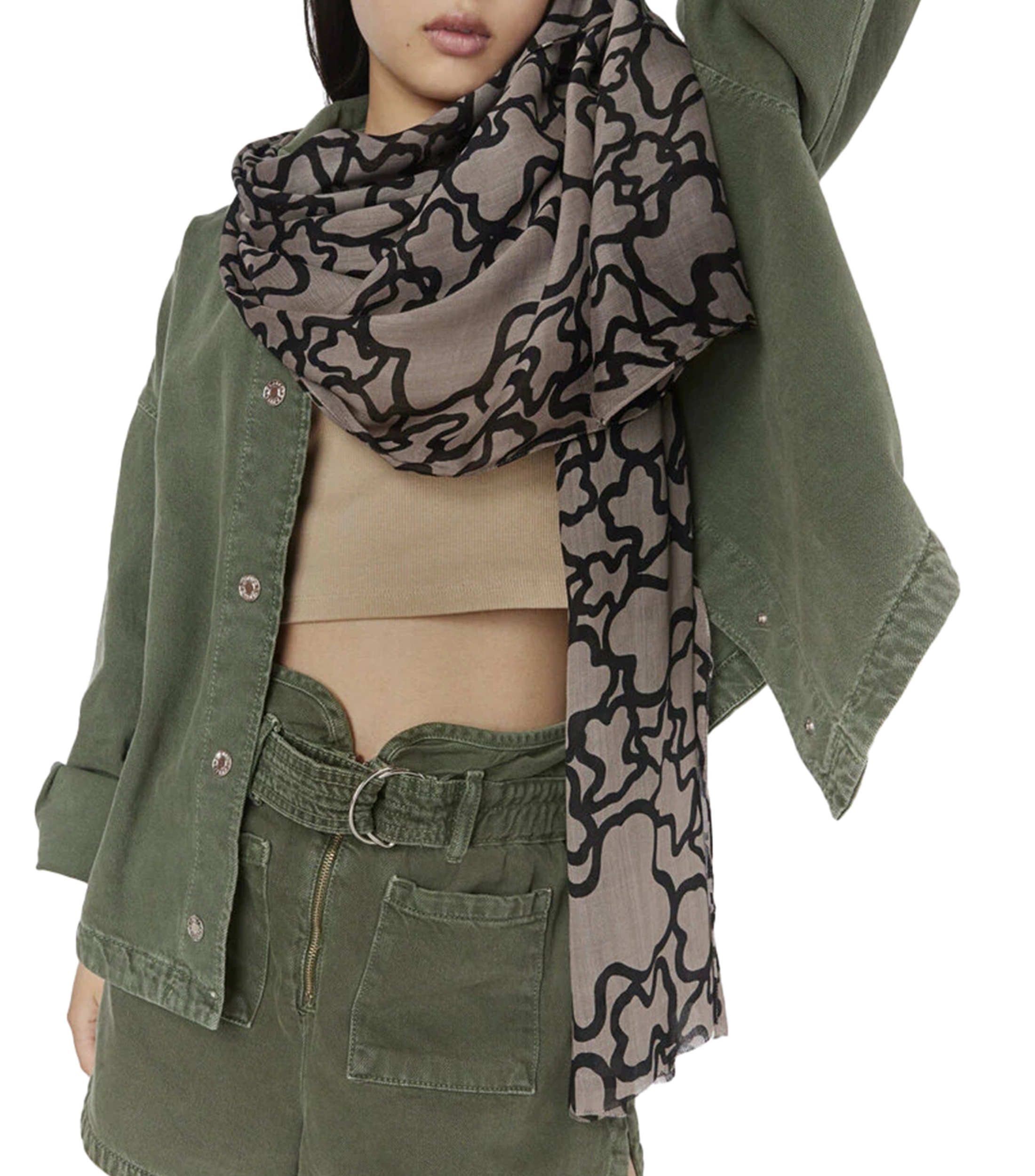 Foulard piedra con monogram Mujer