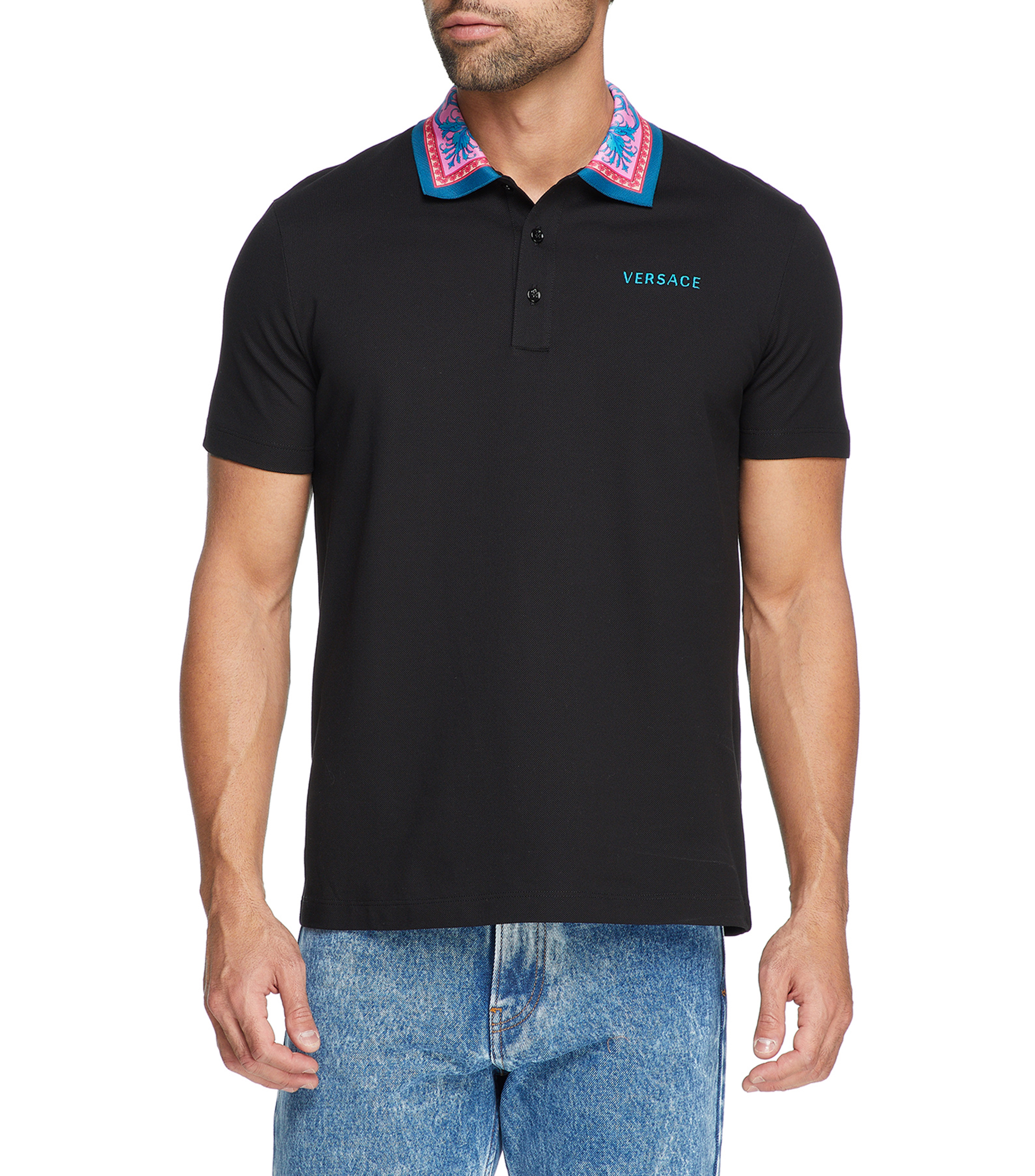 Playera tipo polo versace discount