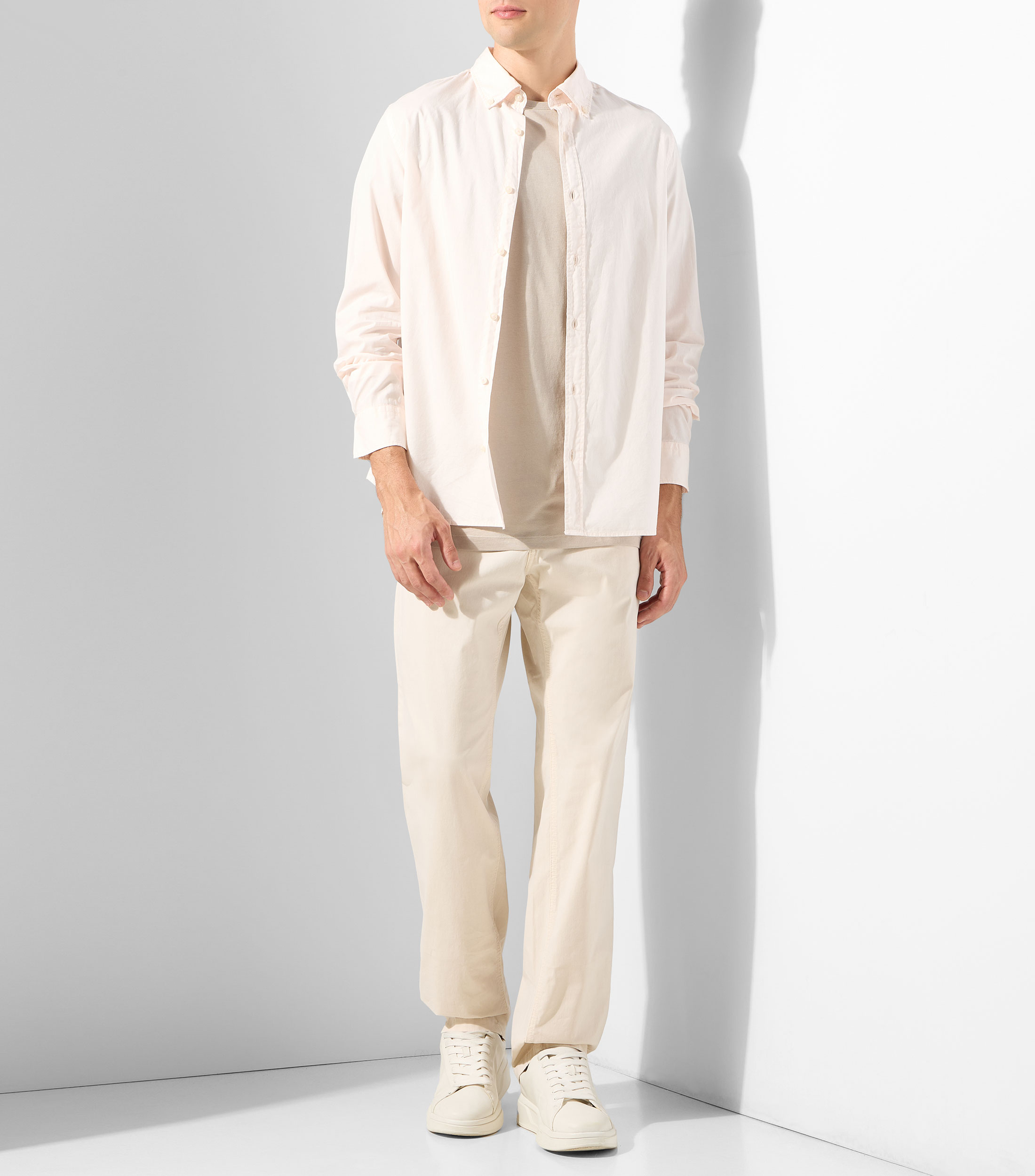 Camisa lisa manga larga Hombre