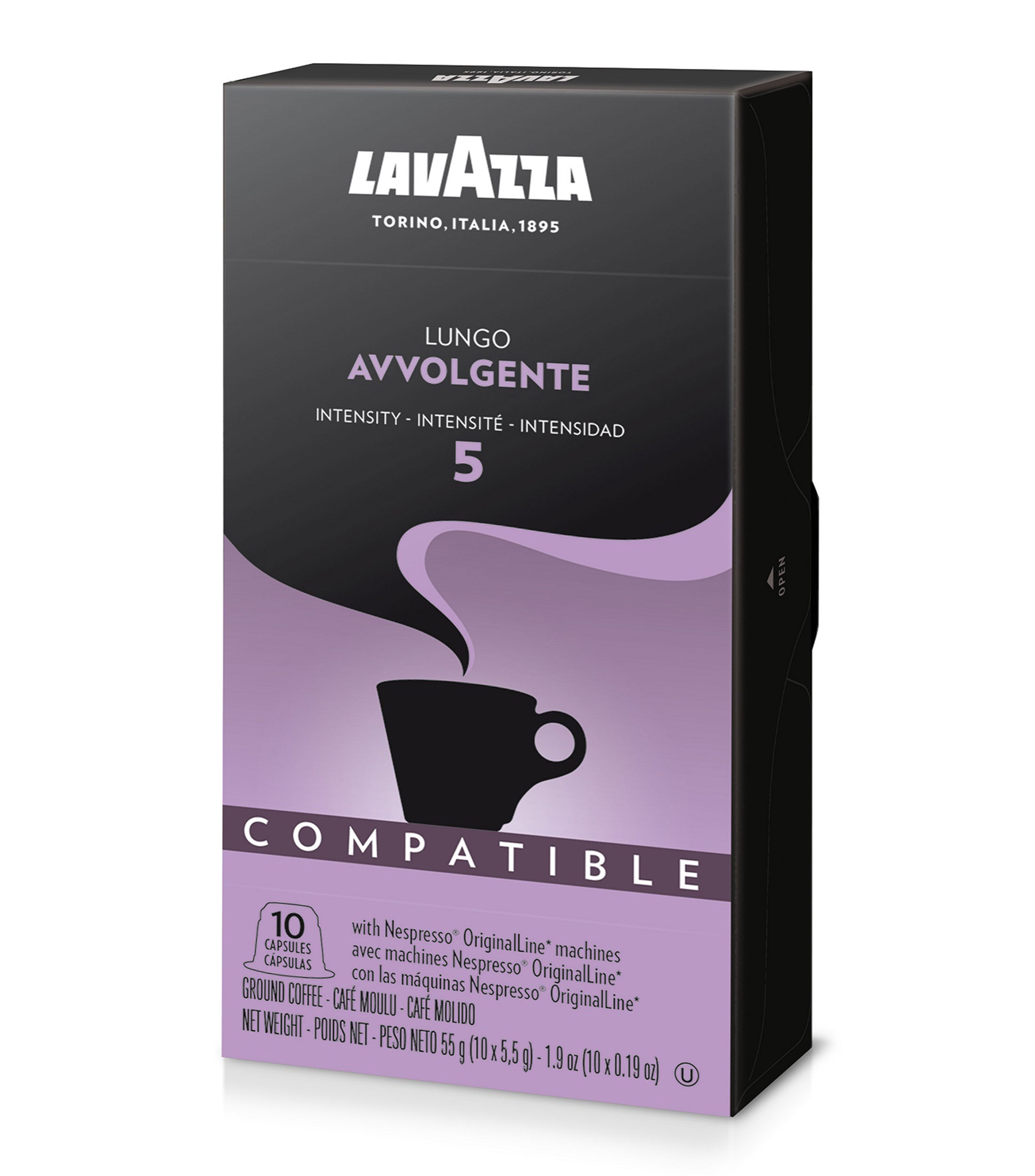Capsulas de Cafe Avvolgente Lungo, 10 Piezas