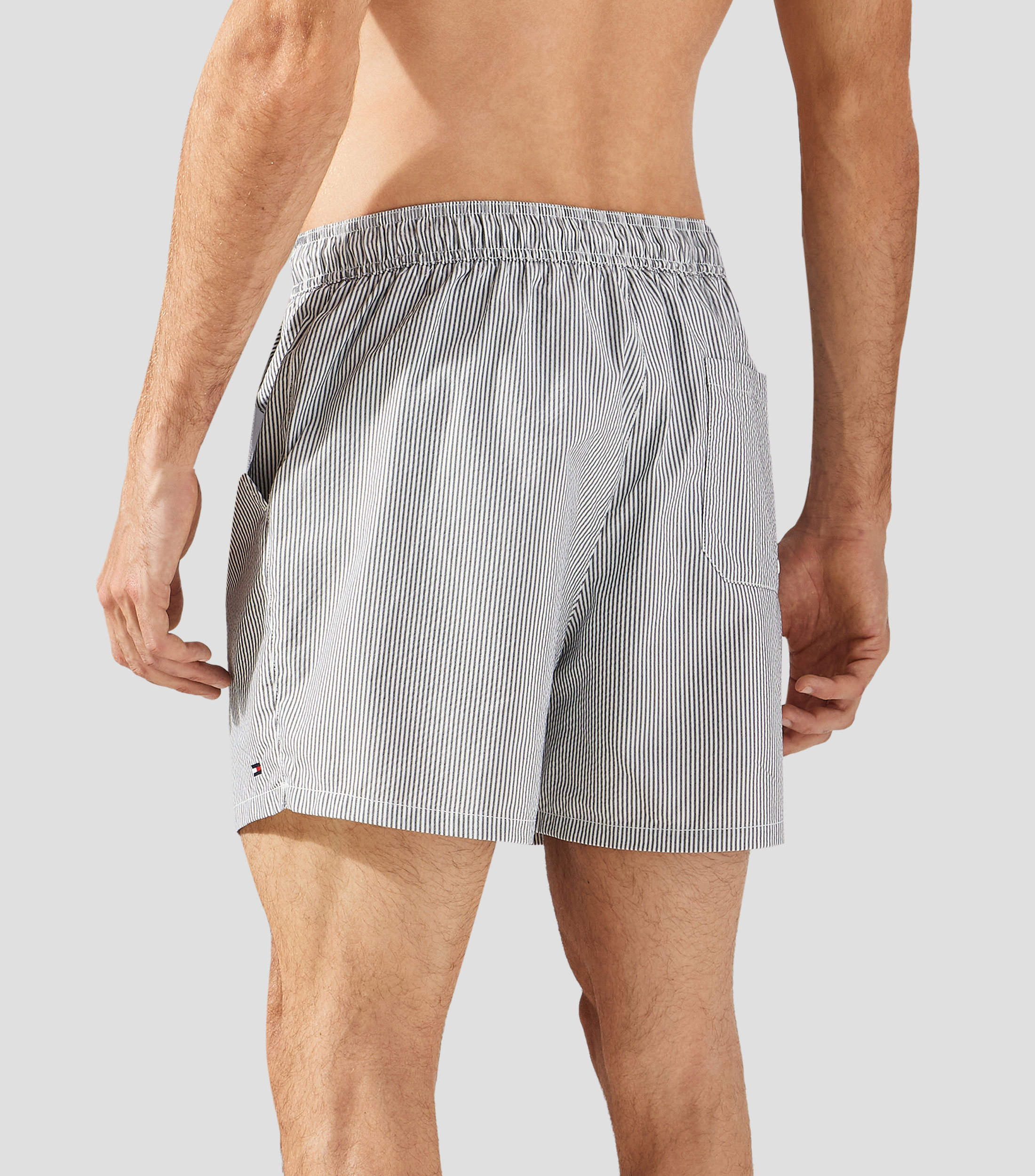 Traje de baño corto rayas Hombre