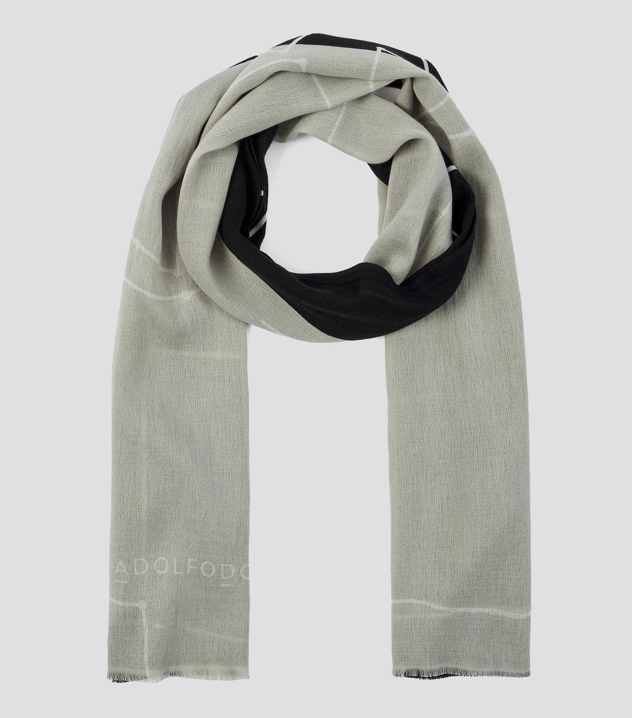 Chal estampado melange con logotipo Mujer