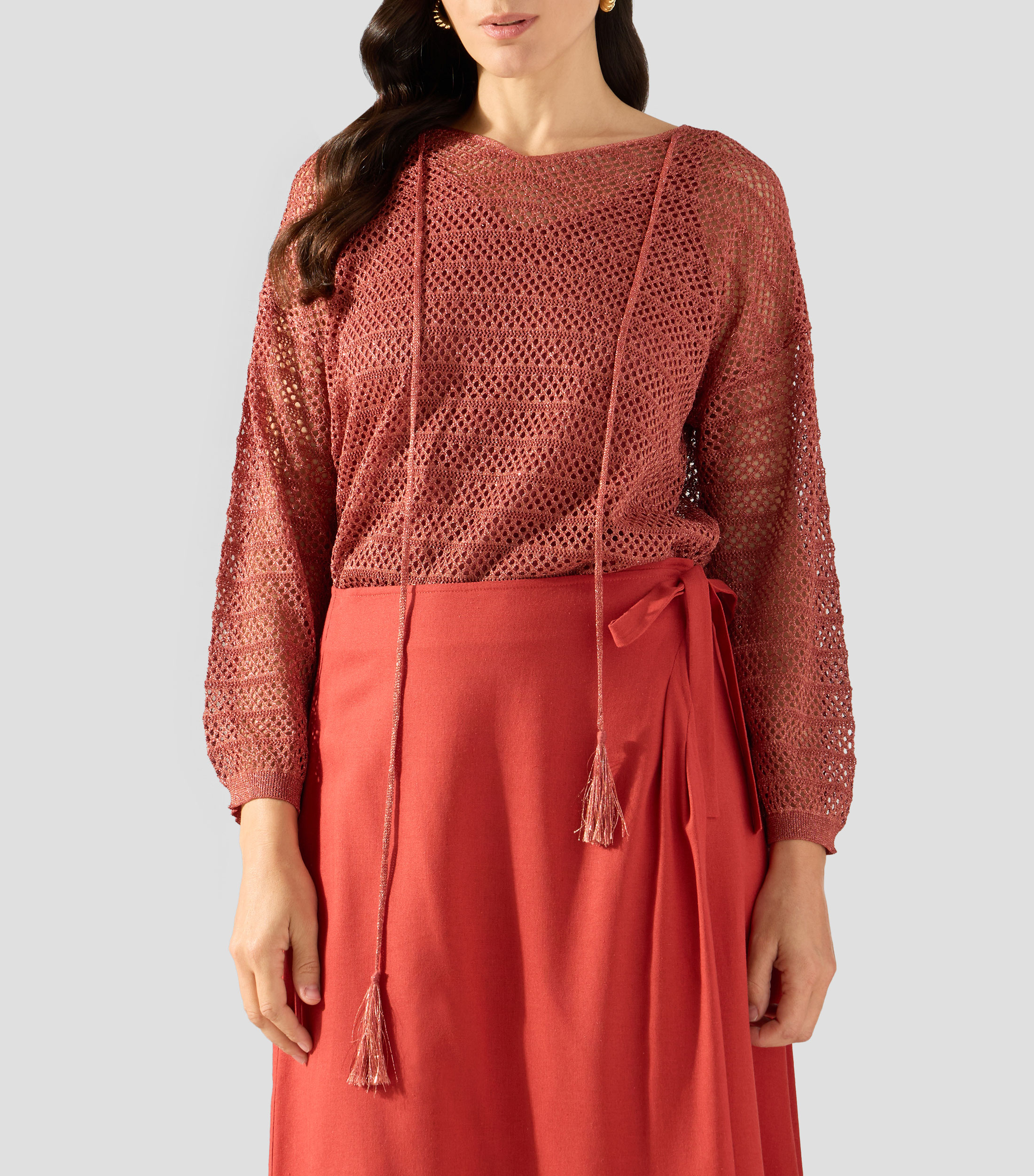 Suéter cuello V Mujer