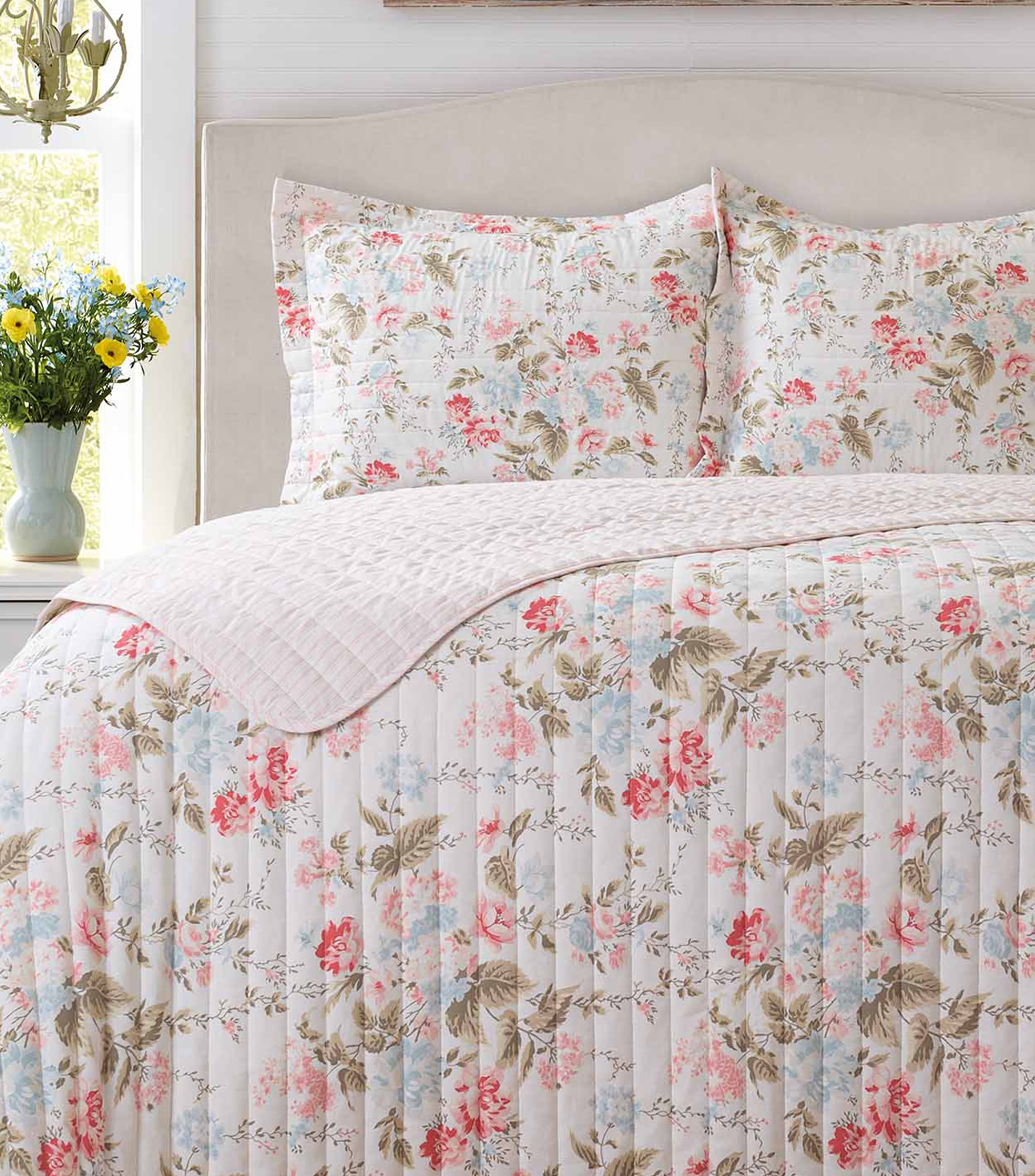 Set de Colcha King Size Olivia Petal Blanco