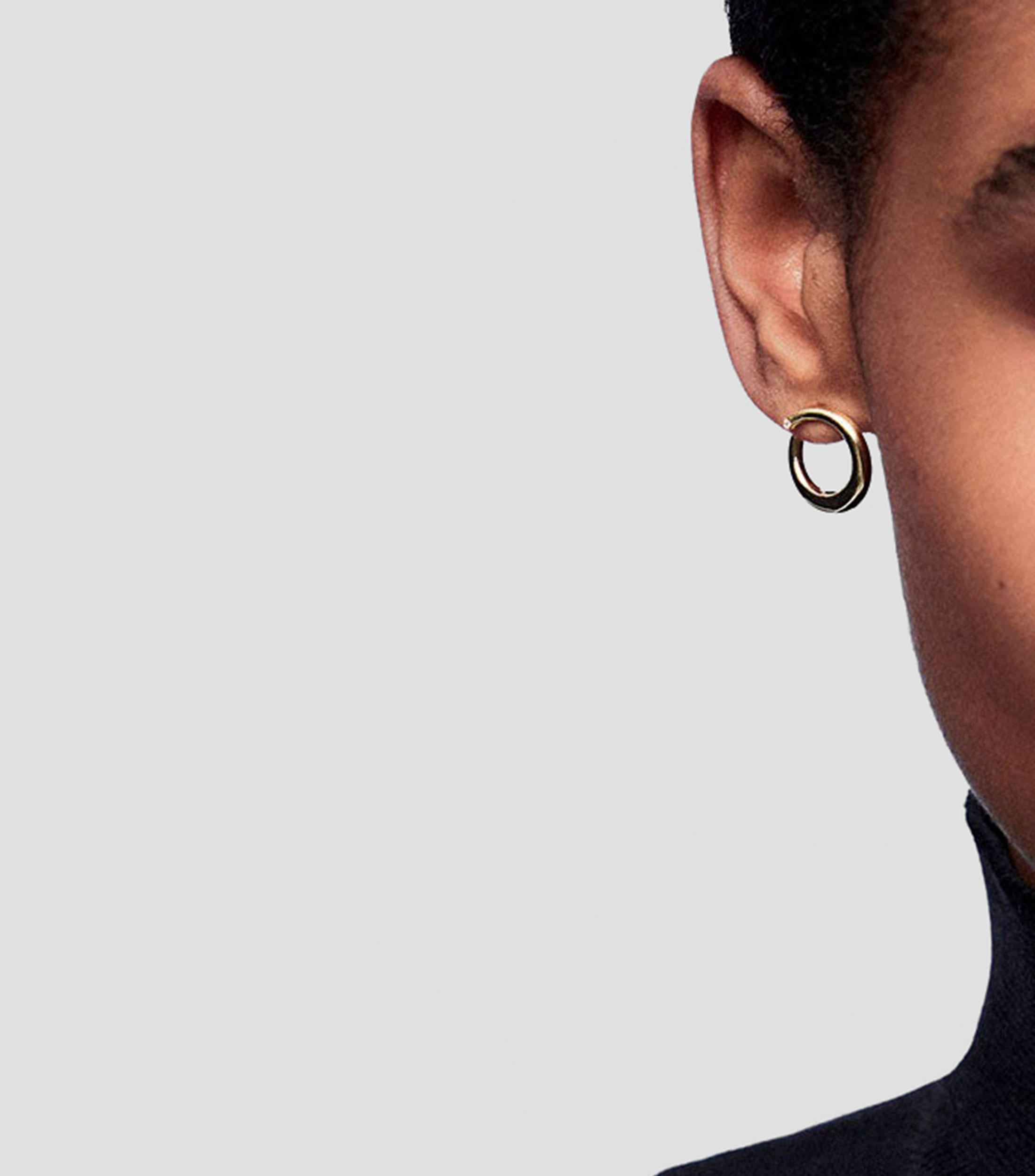Pendientes en Oro de 18 Kilates con Diamante Mujer