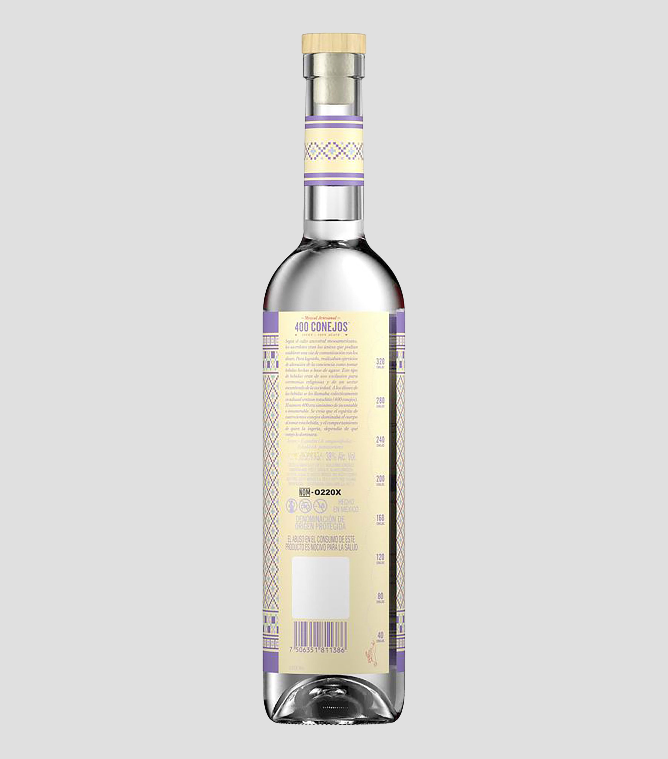 Mezcal 400 Conejos Espadín-Tobalá, 700 ml