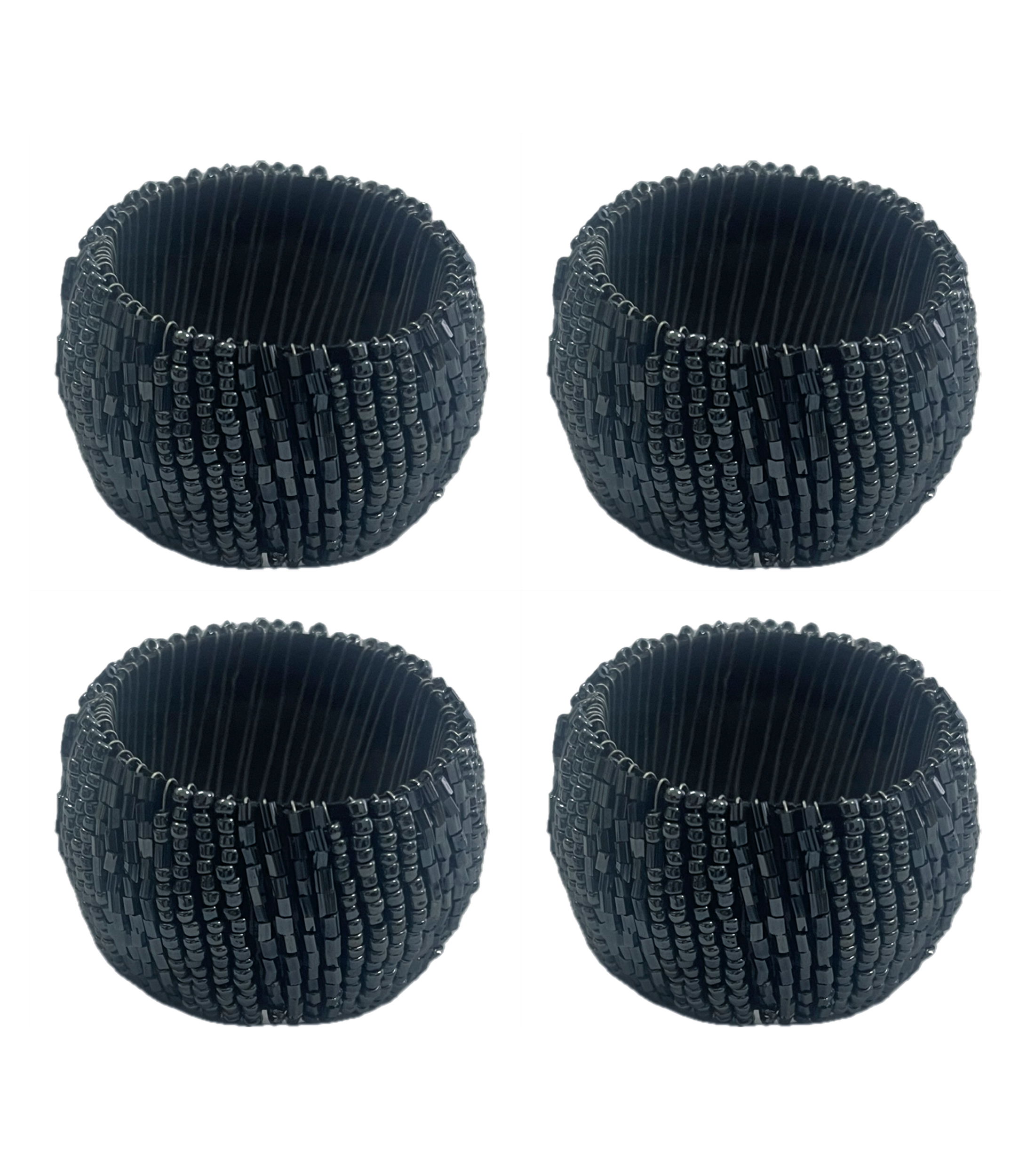 Set 4 Anillos para Servilleta Azul Acero