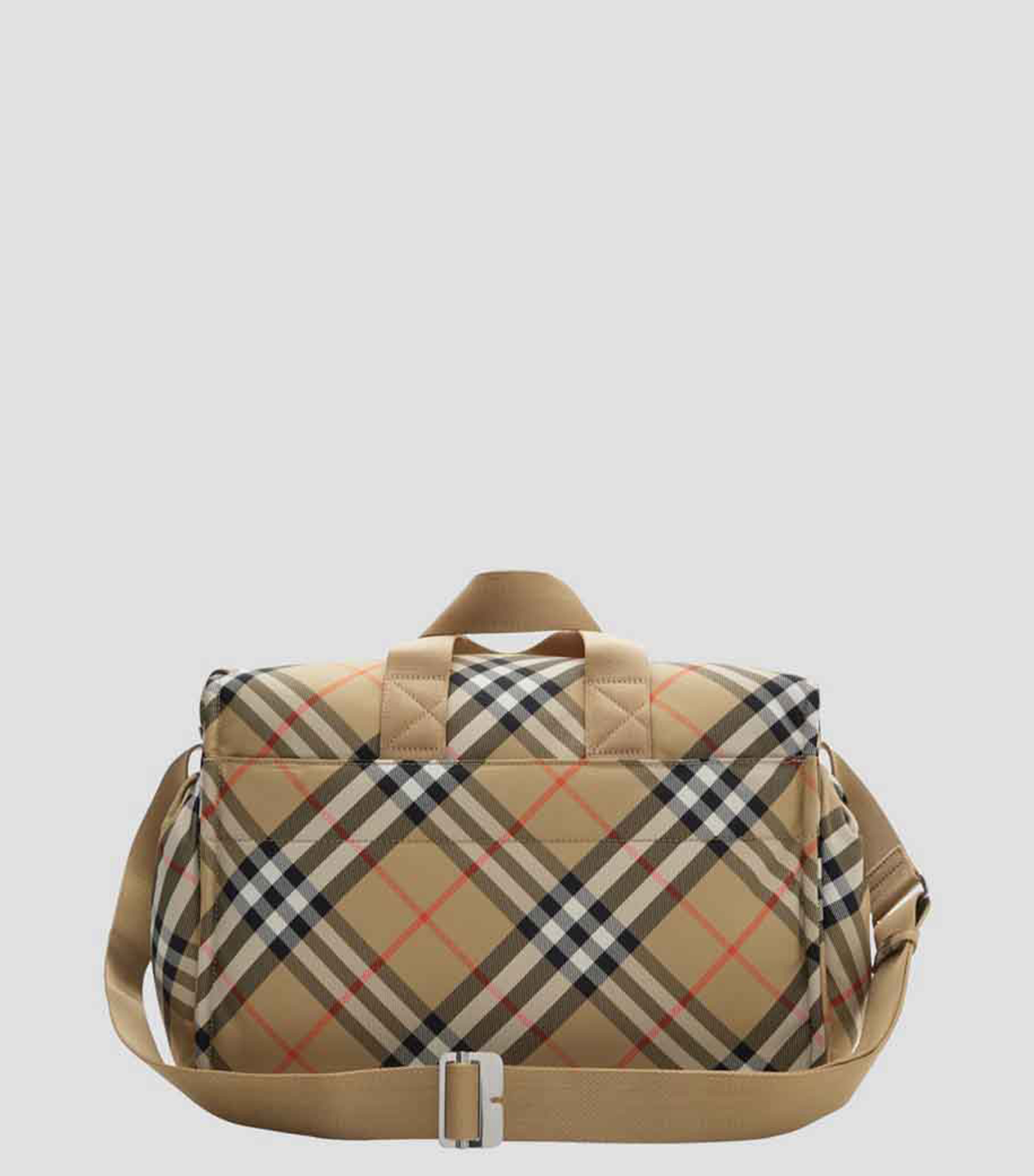 Pañalera messenger con cuadros