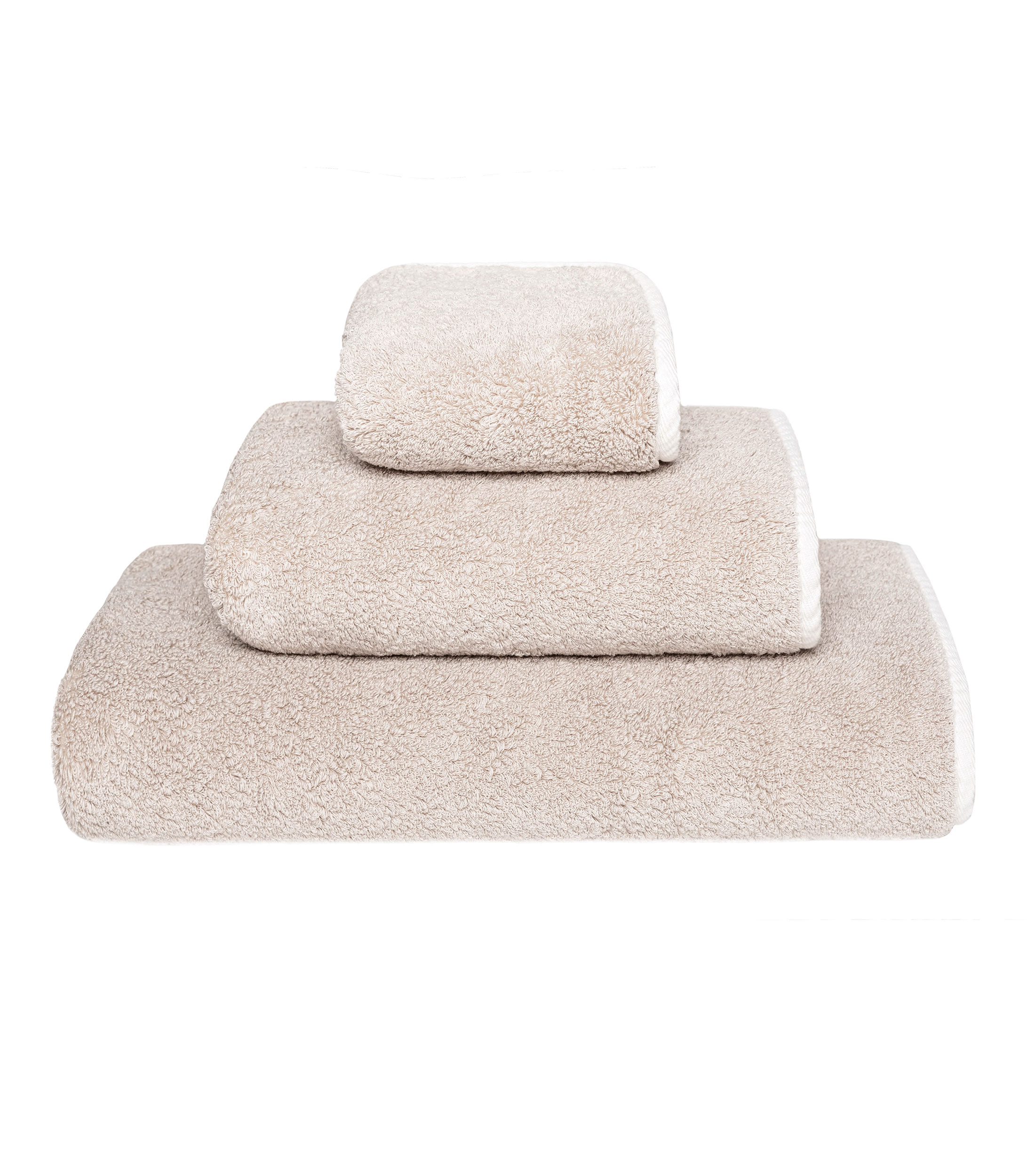 Toalla Facial Bicolore Beige