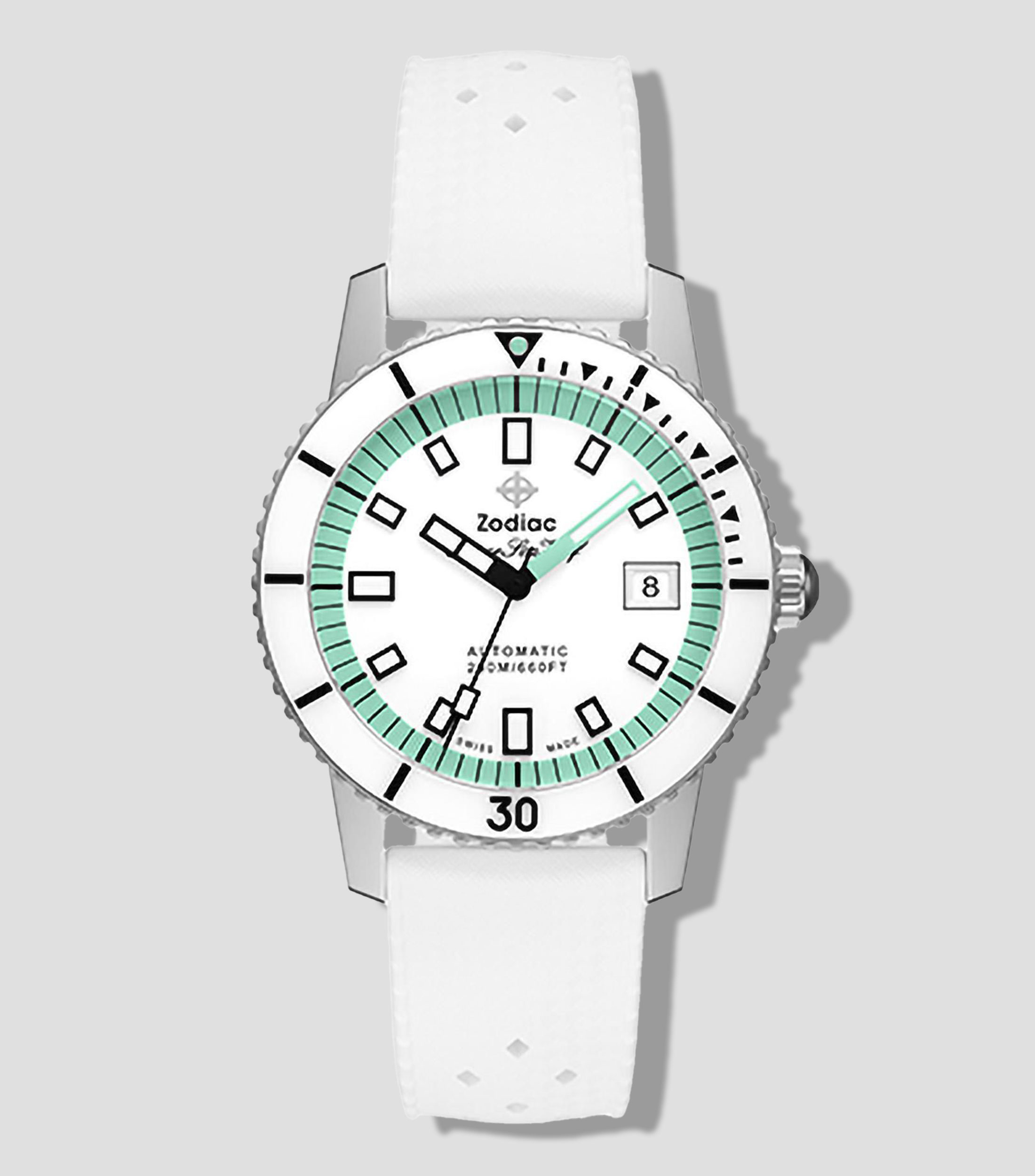 Reloj para Hombre Compression Diver Deportivo Plateado, Blanco