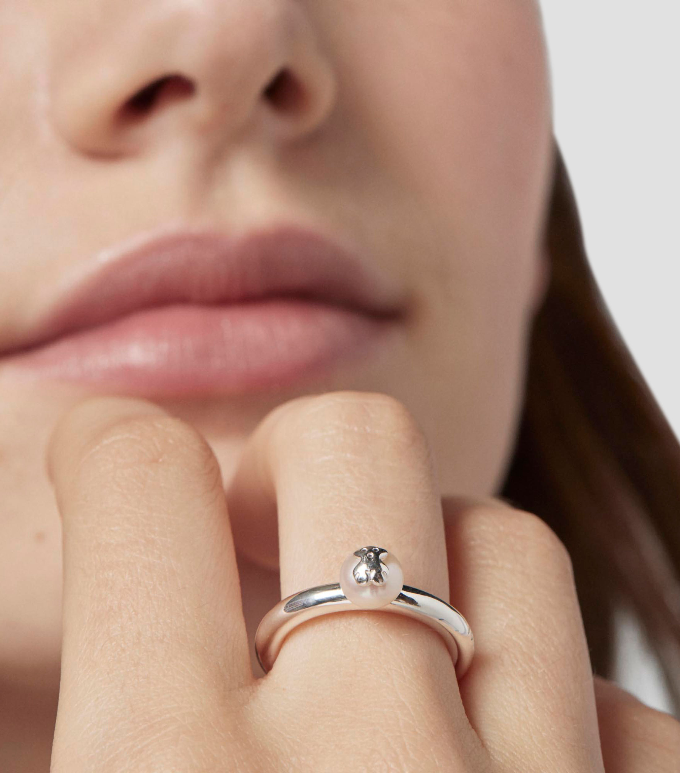 Anillo en plata Icon Pearl con perla madre Mujer