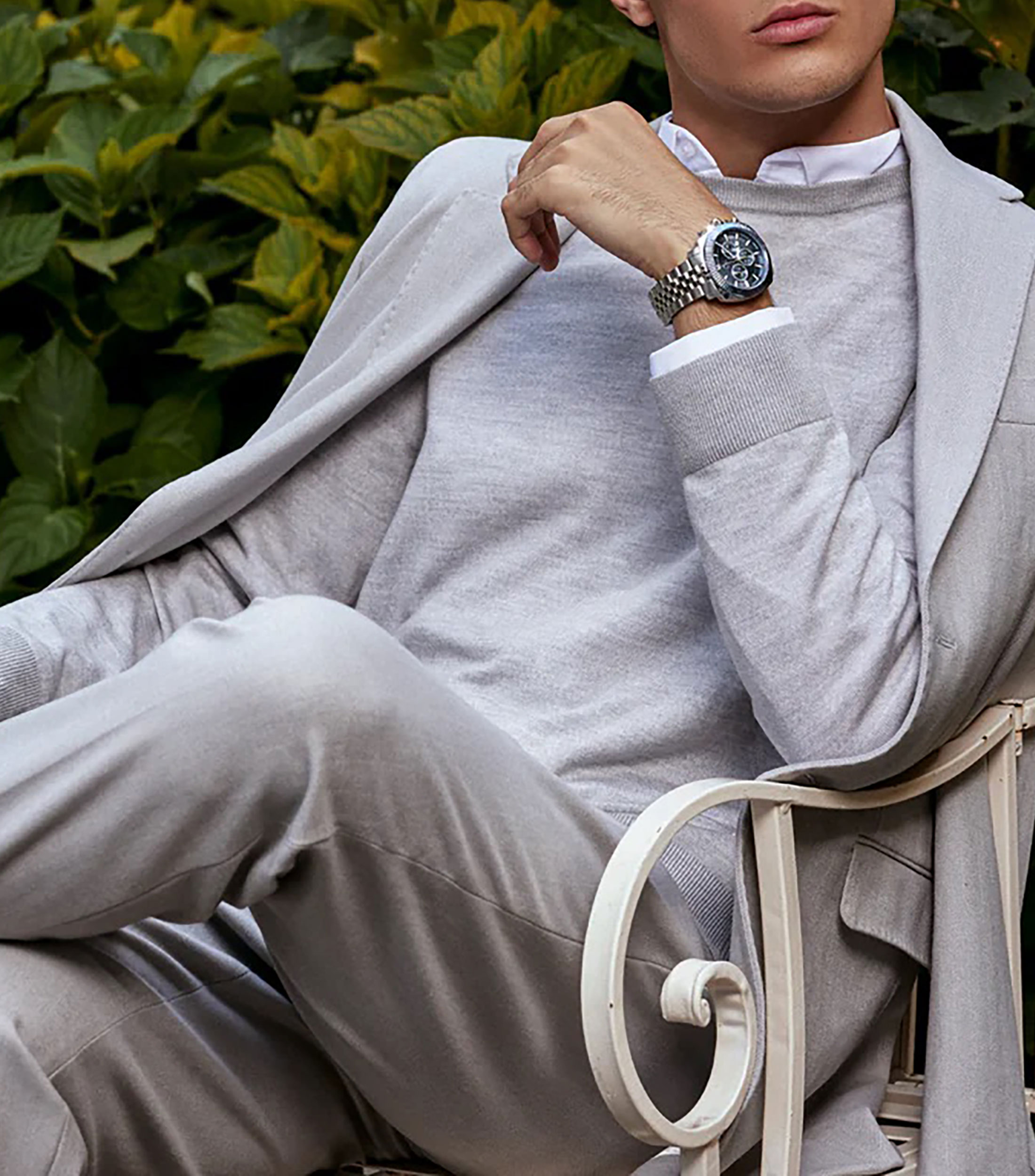 Reloj para Hombre Flair Coussin casual plateado/azul