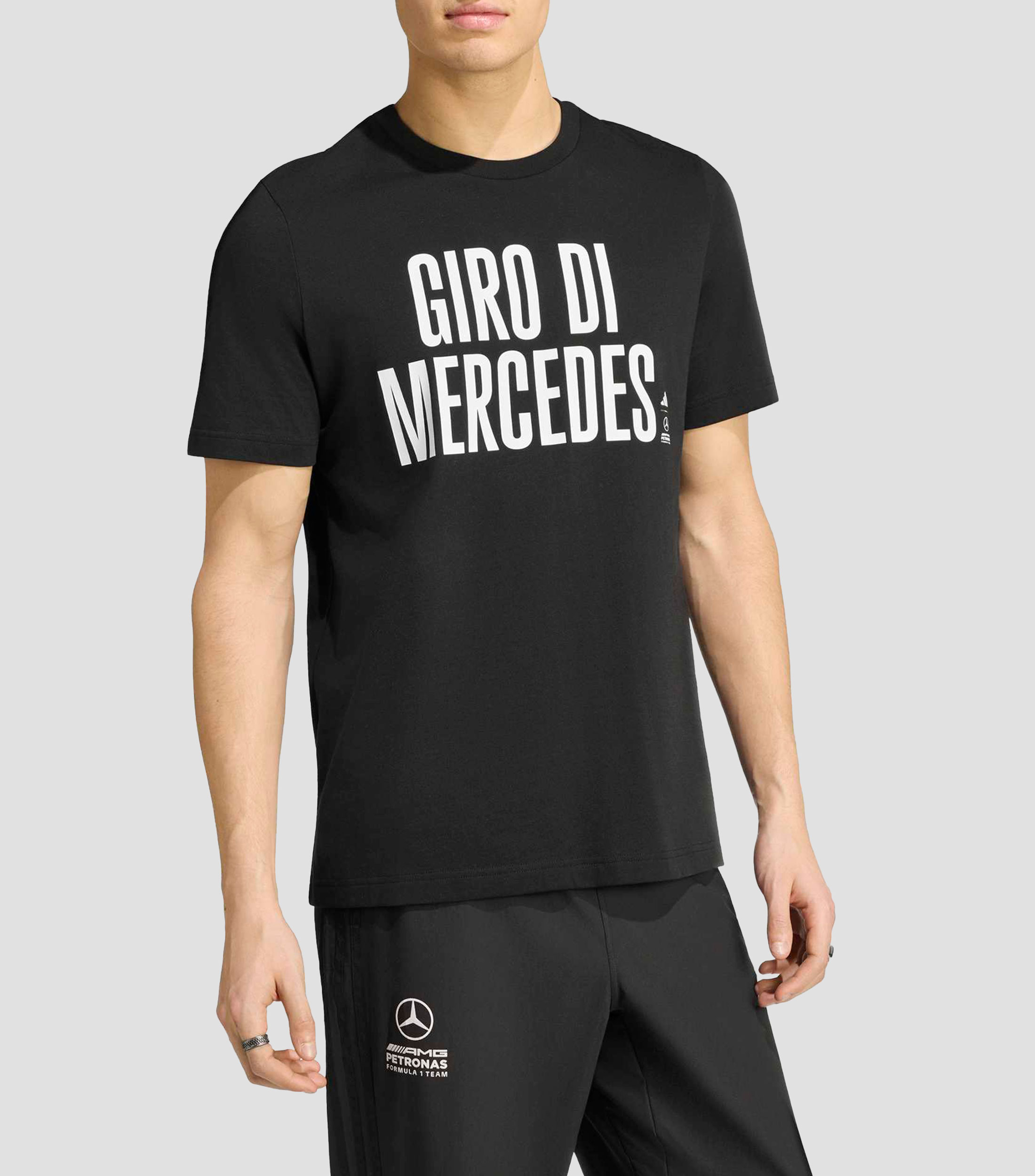 Playera cuello redondo manga corta estampada Hombre