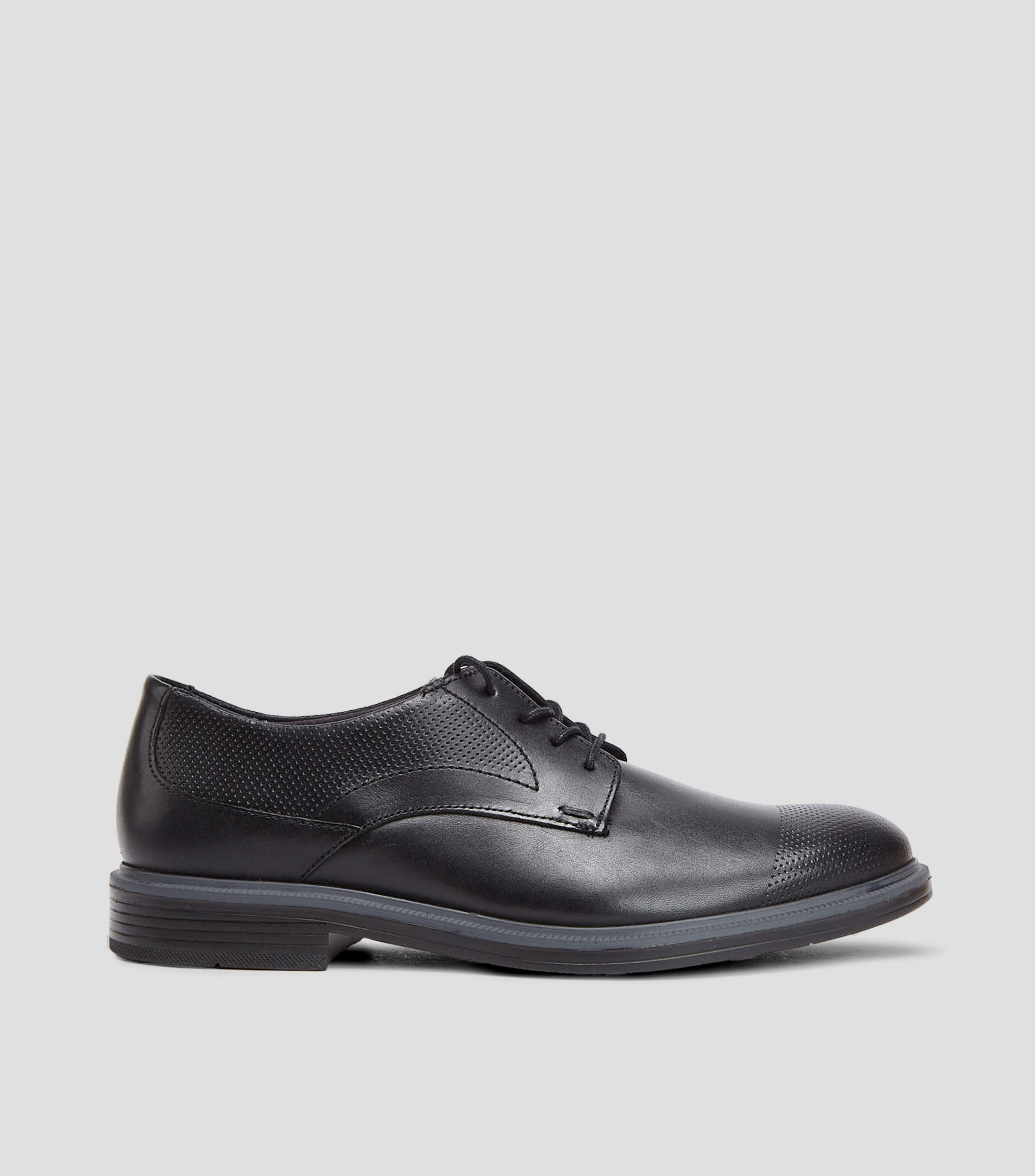 Zapatos casuales Derby negros Parker en piel Hombre